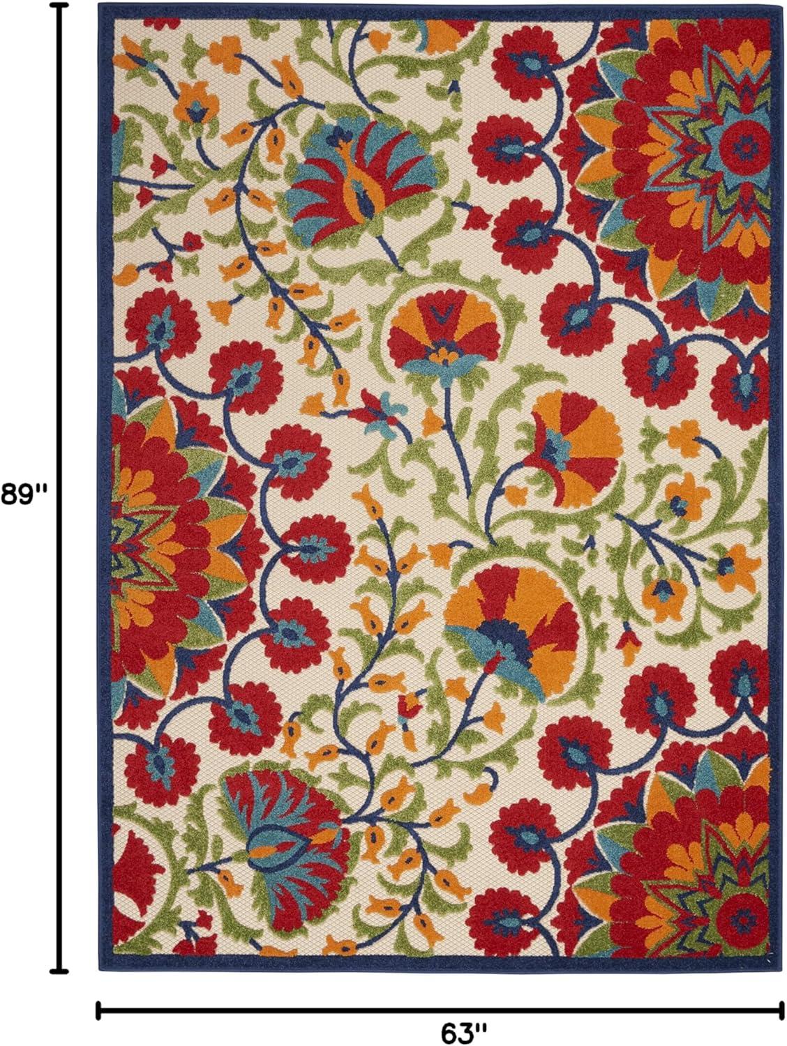 Nourison Aloha Transitional Floral Outdoor Rug