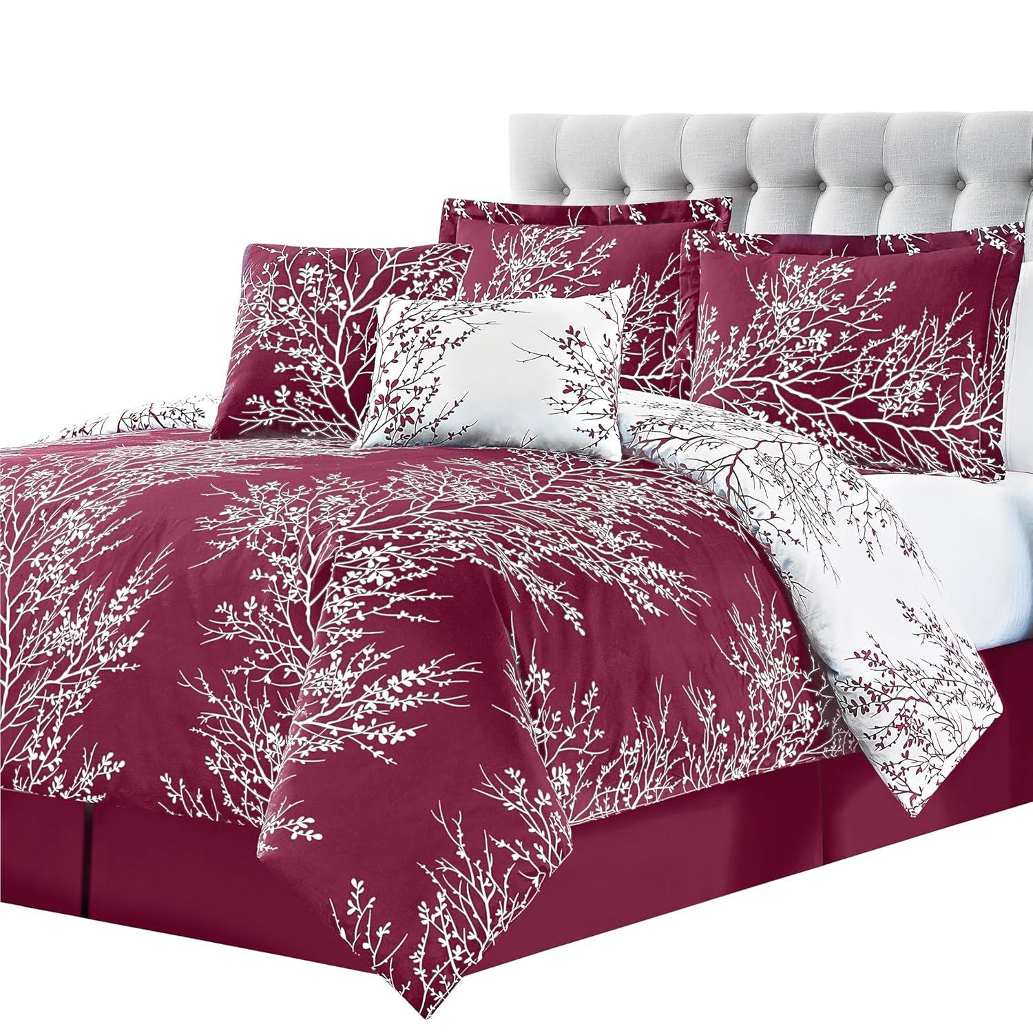 Spirit Linen 6-Piece Foliage Reversible Comforter Set