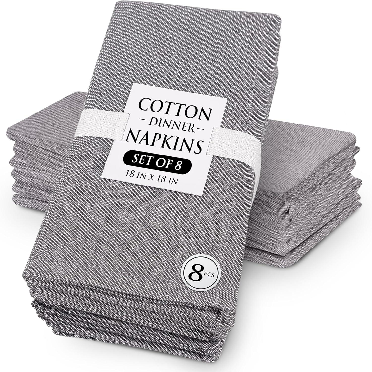 KAF Home Overbrook Chambray Napkins Set of 8