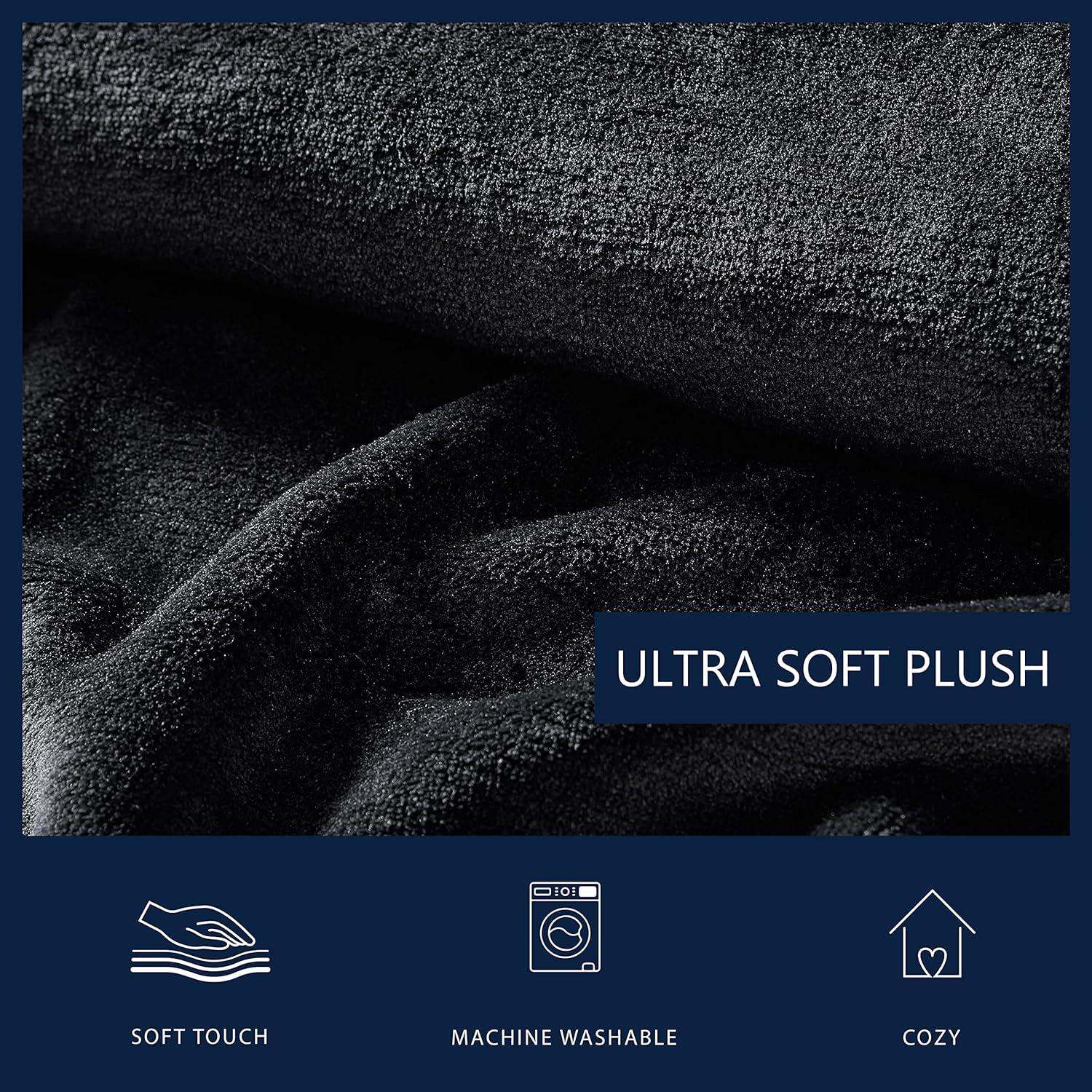 Twin Black Ultra Soft Fleece Blanket