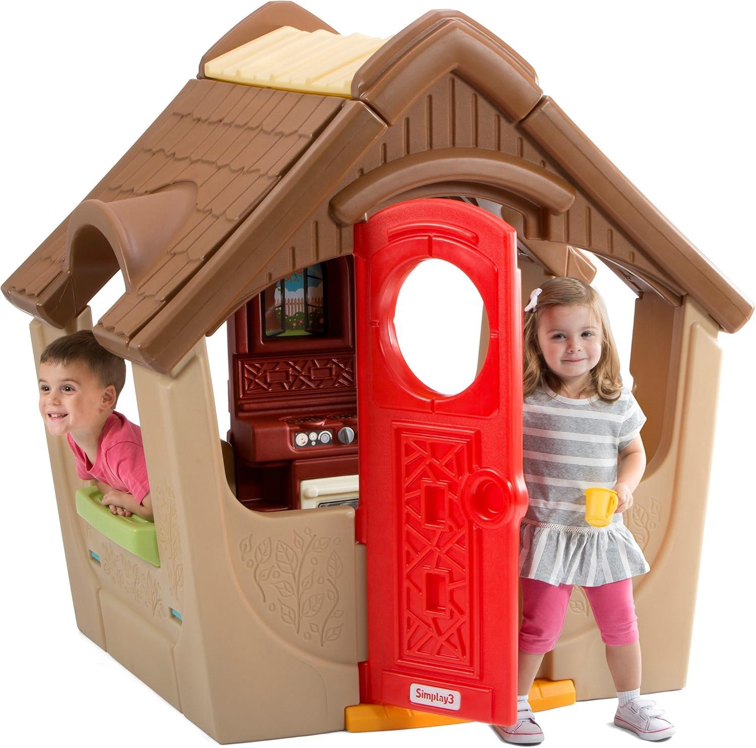 Simplay3 Garden View Cottage for Toddlers, Includes Kitchen and Fireplace