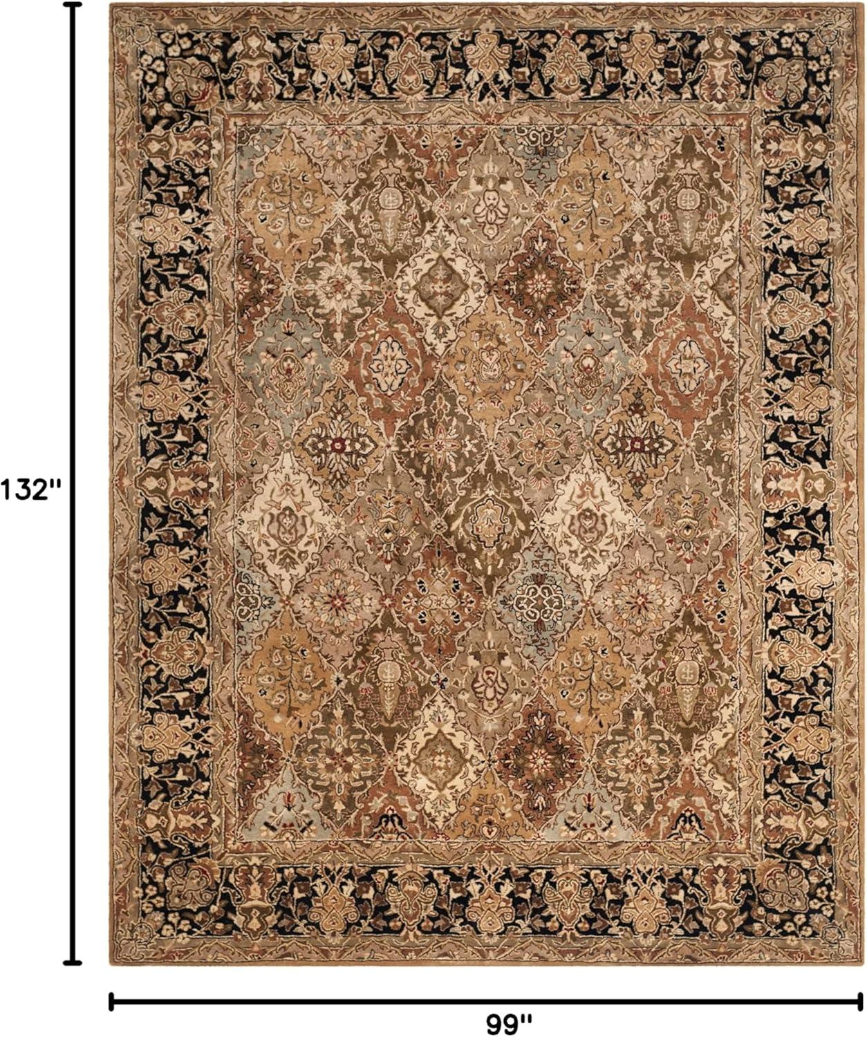 SAFAVIEH Persian Legend Collection Area Rug - 8'3" x 11', Light Green & Black, Handmade Traditional Wool, Ideal for High Traffic Areas in Living Room, Bedroom (PL510A)