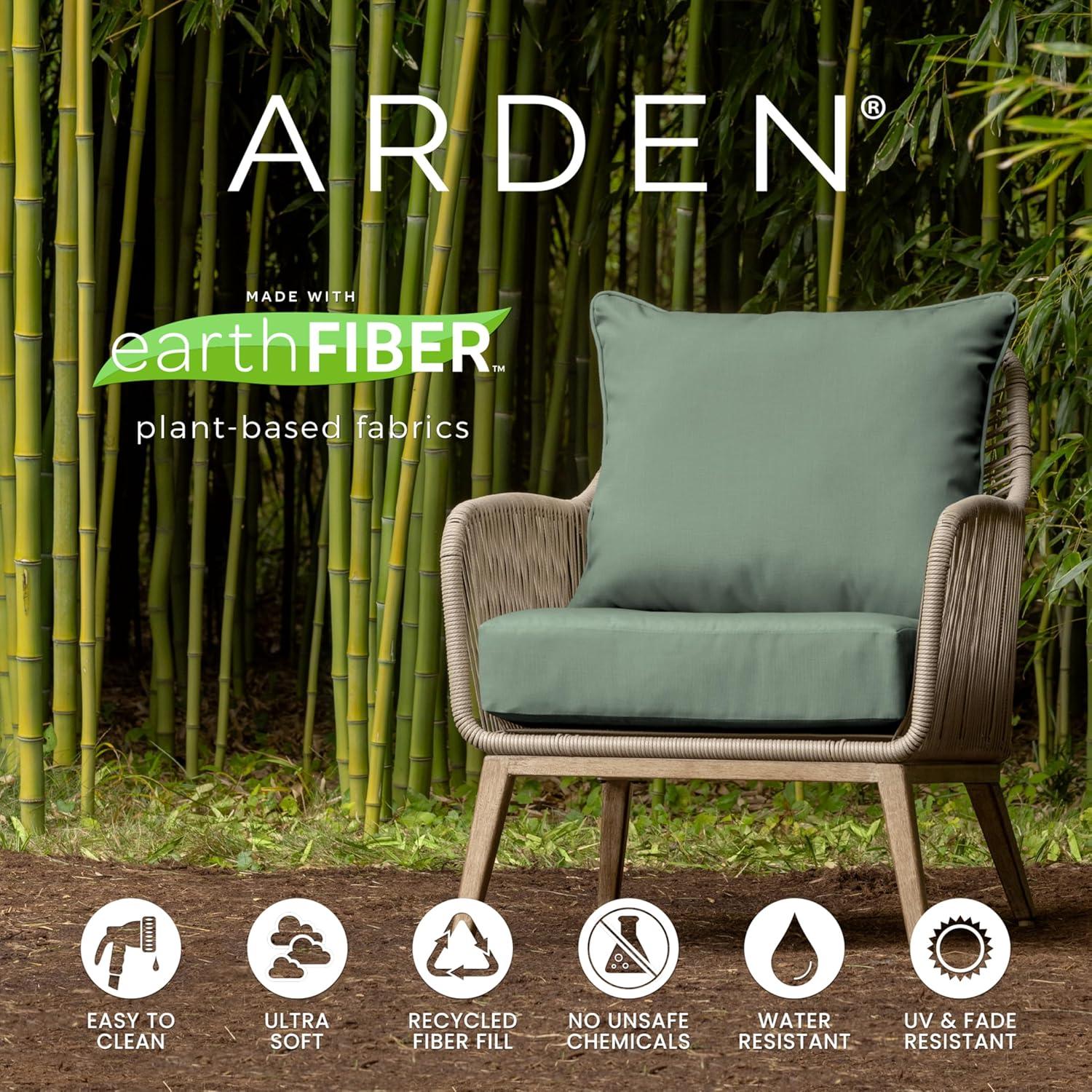 Arden Selections earthFIBER Outdoor Deep Seat Cushion Set, 24 x 24, Water repellent, Fade Resistant, Deep Seat Bottom and Back Cushion for Chair, Sofa 24 x 24