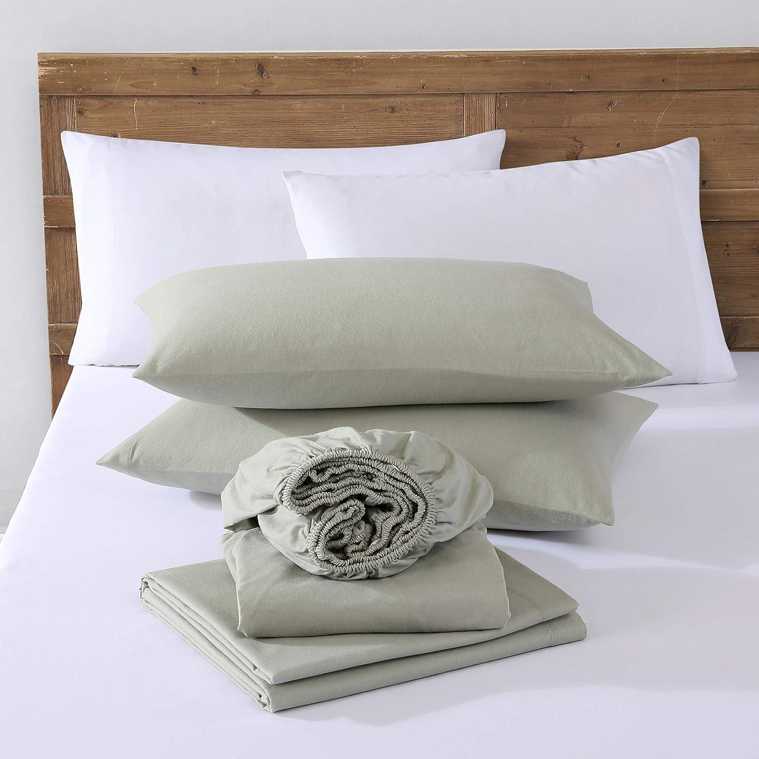 Eddie Bauer Solid Cotton Flannel Sheet Sets