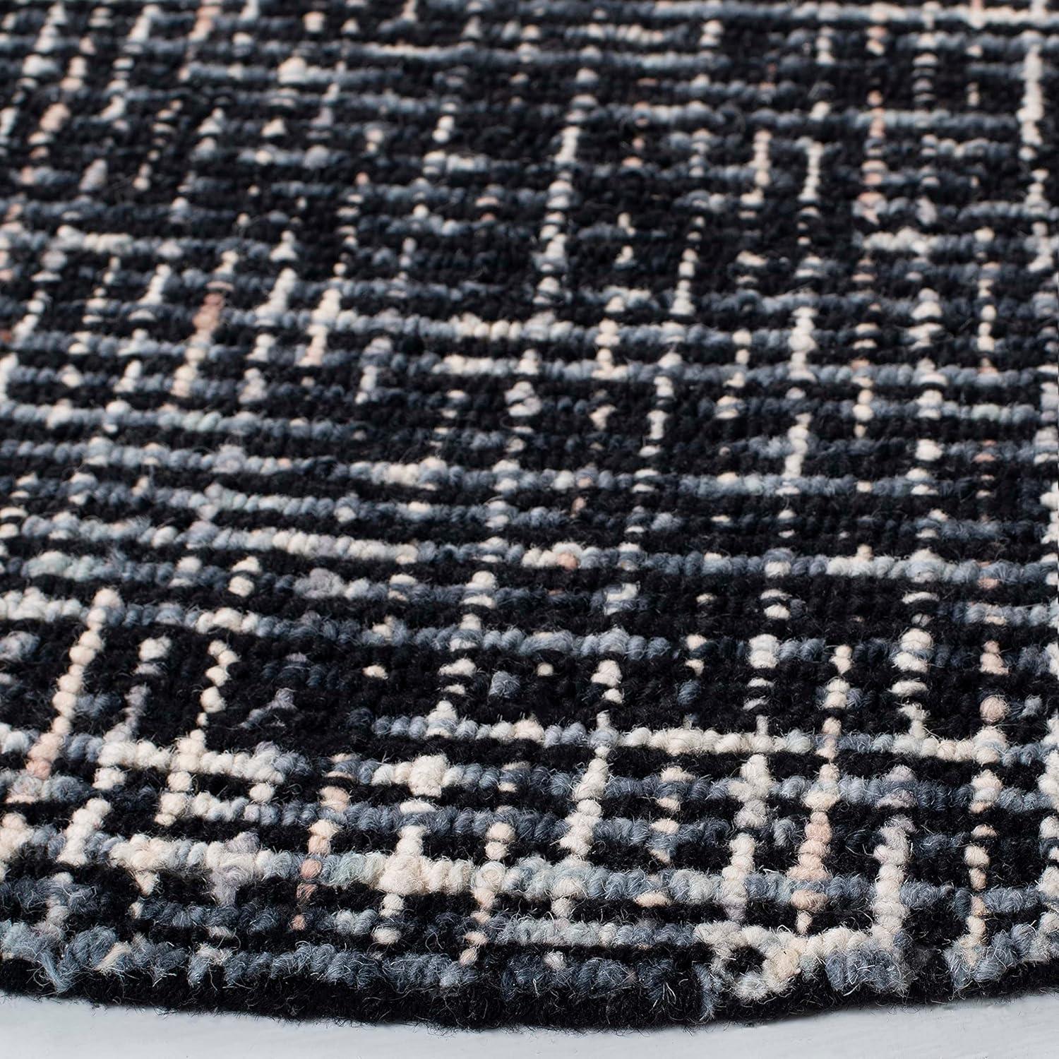 Abstract ABT468 Handmade Indoor Area Rug - Ivory/Light Gray - 8'x8' - Safavieh