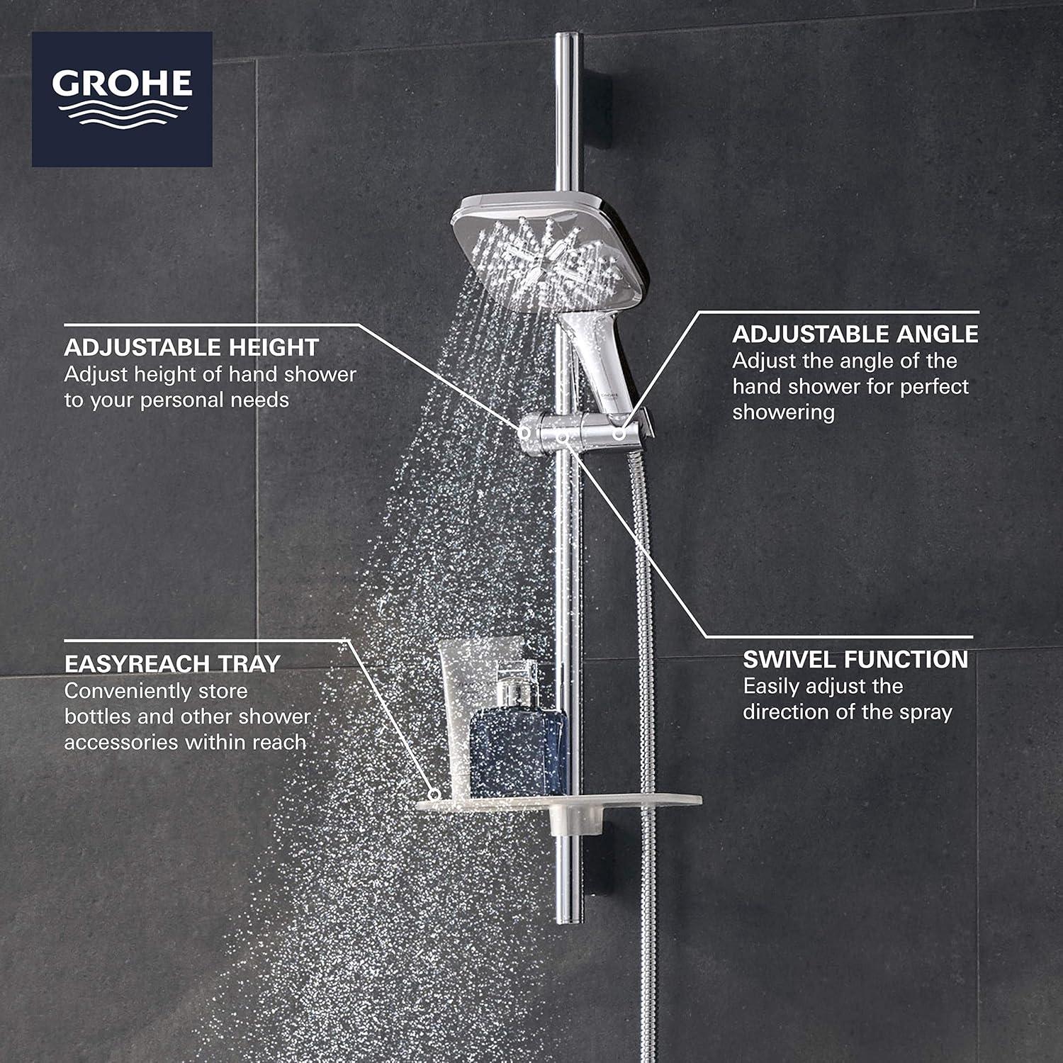 Eurocube Pressure Balance Rain Shower Set