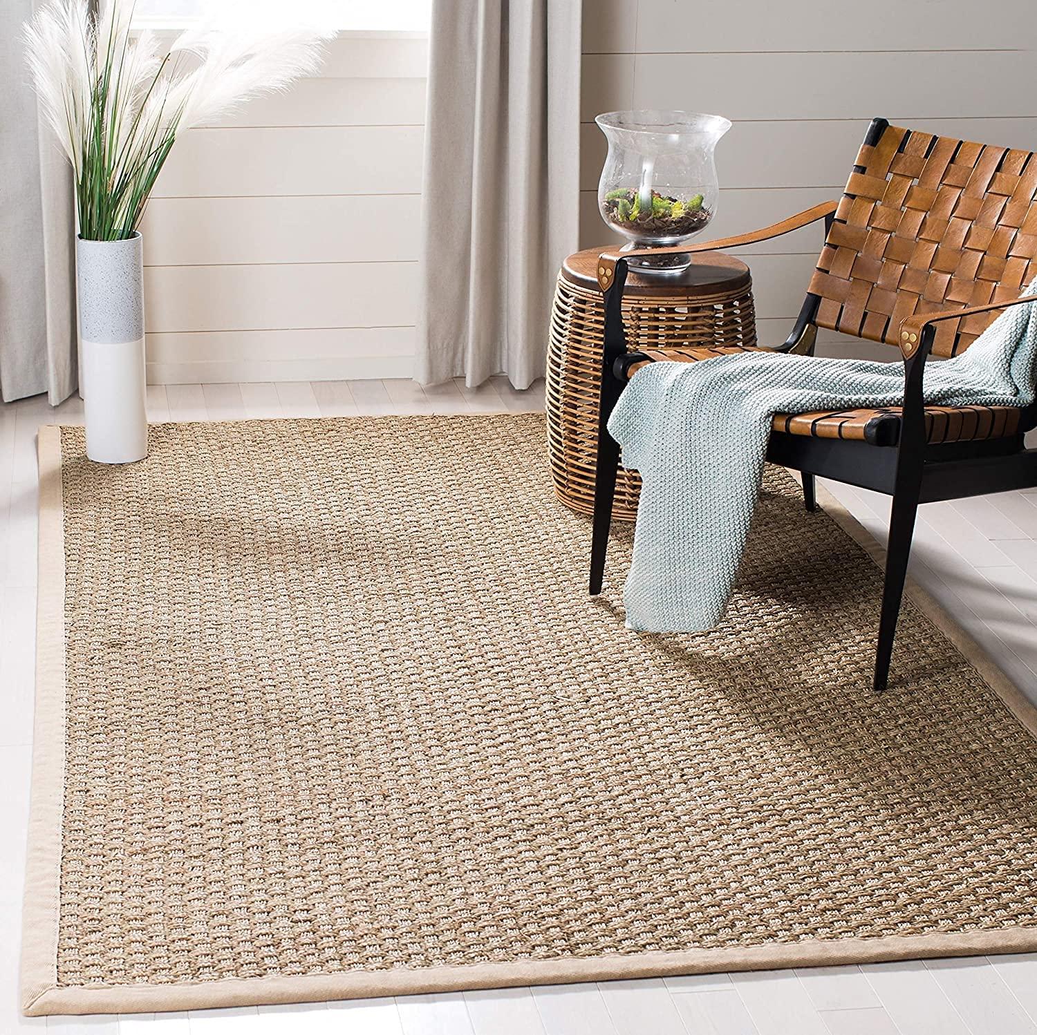 Natural Fiber NF114 Power Loomed Indoor Area Rug - Natural/Beige - 4'x4' - Safavieh