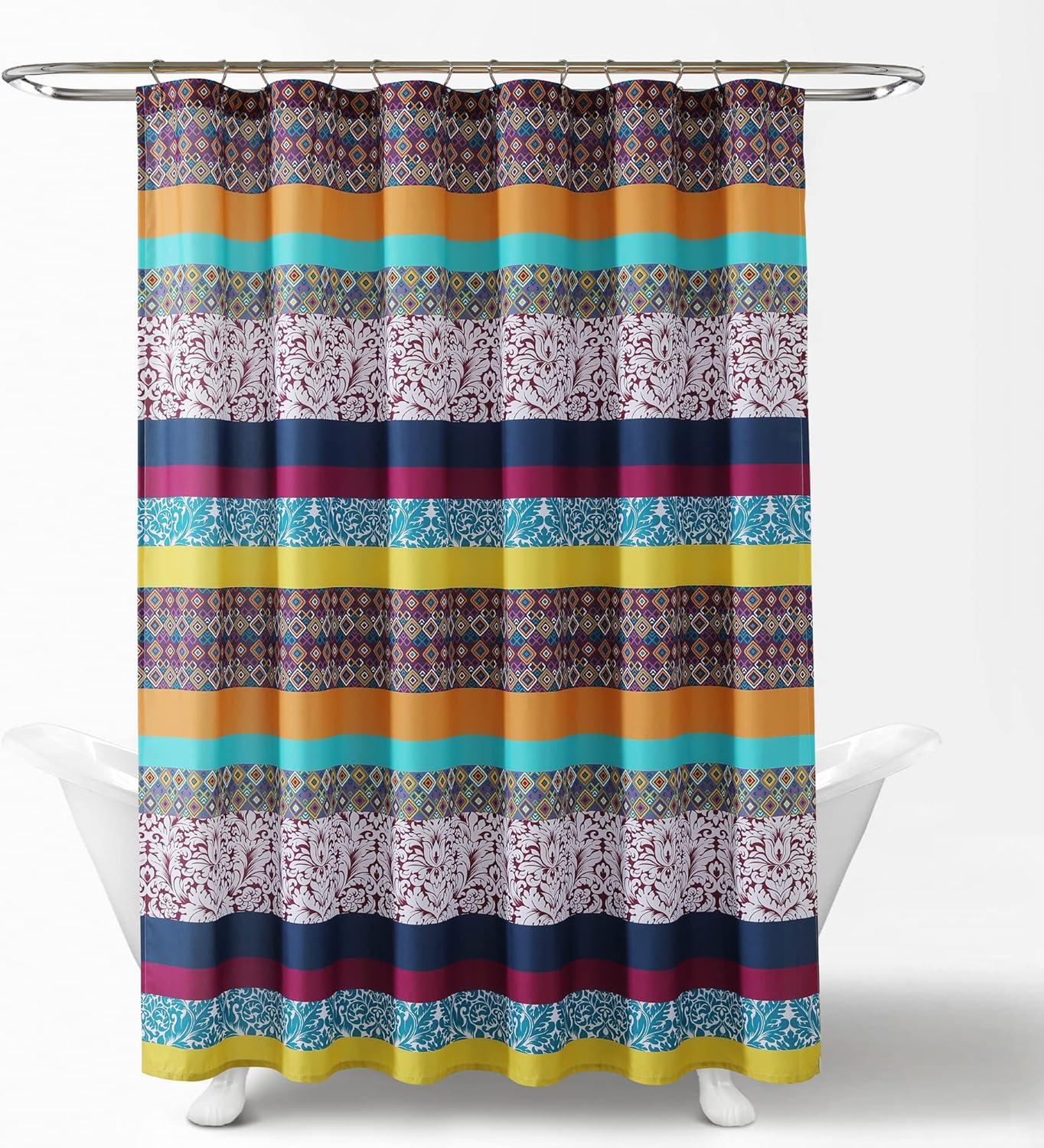 Lush Decor Boho Stripe Striped Shower Curtain
