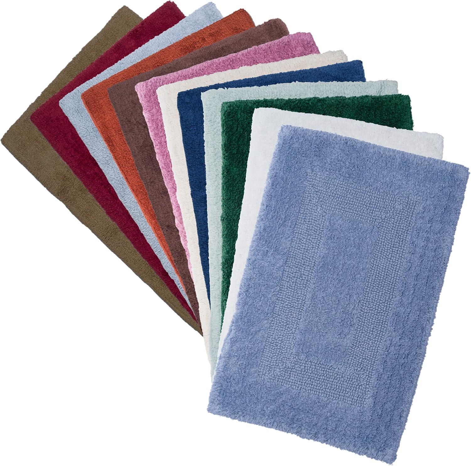 Taupe Cotton 2-Piece Machine Washable Bath Rug Set