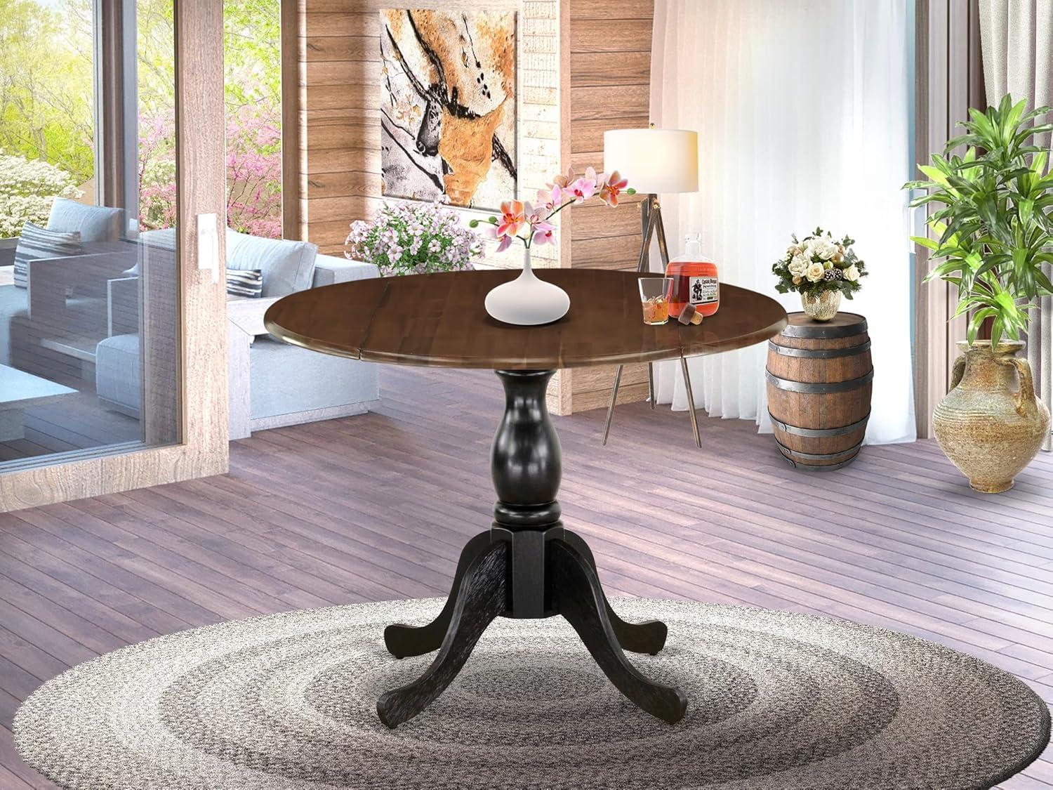 Dublin Extendable Round Solid Wood Dining Table