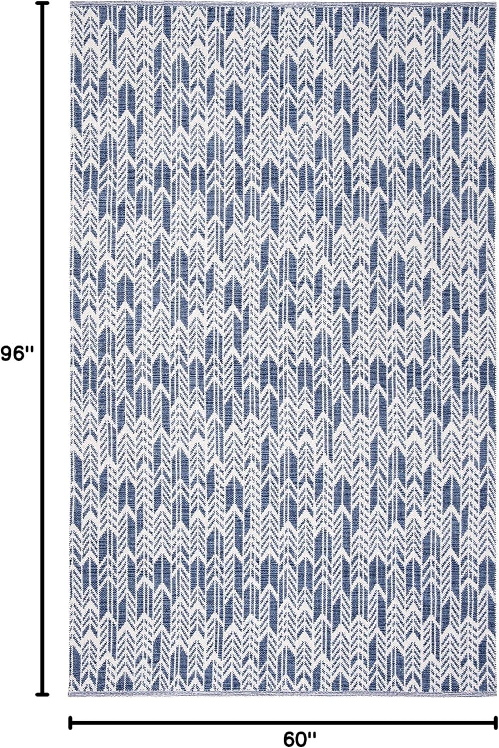 Montauk MTK609 Hand Woven Indoor Area Rug - Navy/Ivory - 5'x8' - Safavieh