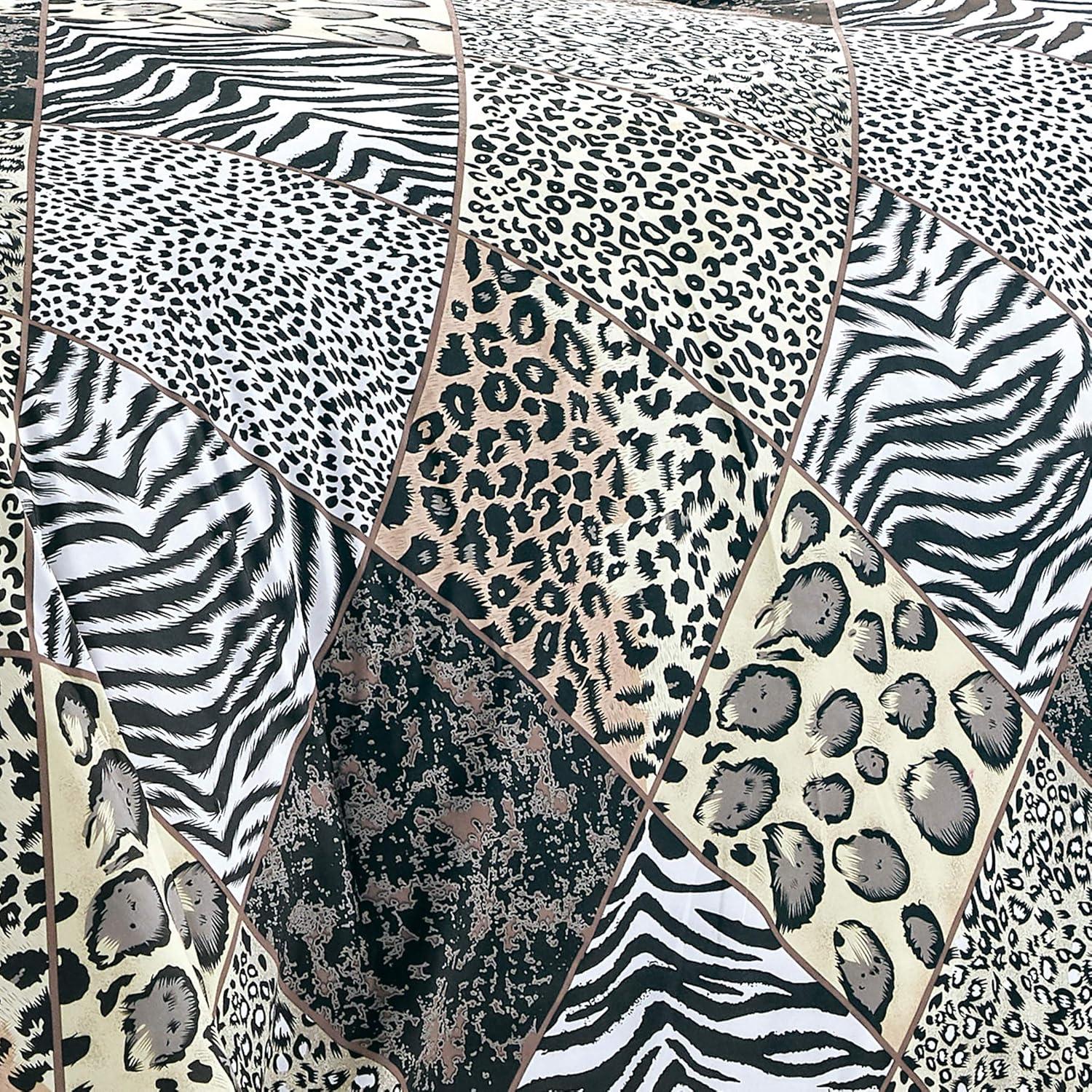 Box Stitch Animal Print Comforter Set