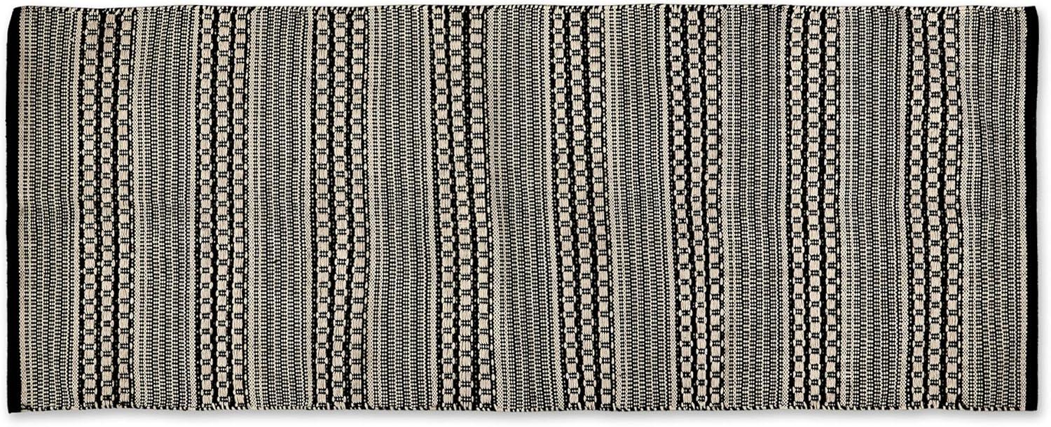Design Imports Modern Dobby Stripe - Black - 2 Ft 6 In X 6 Ft