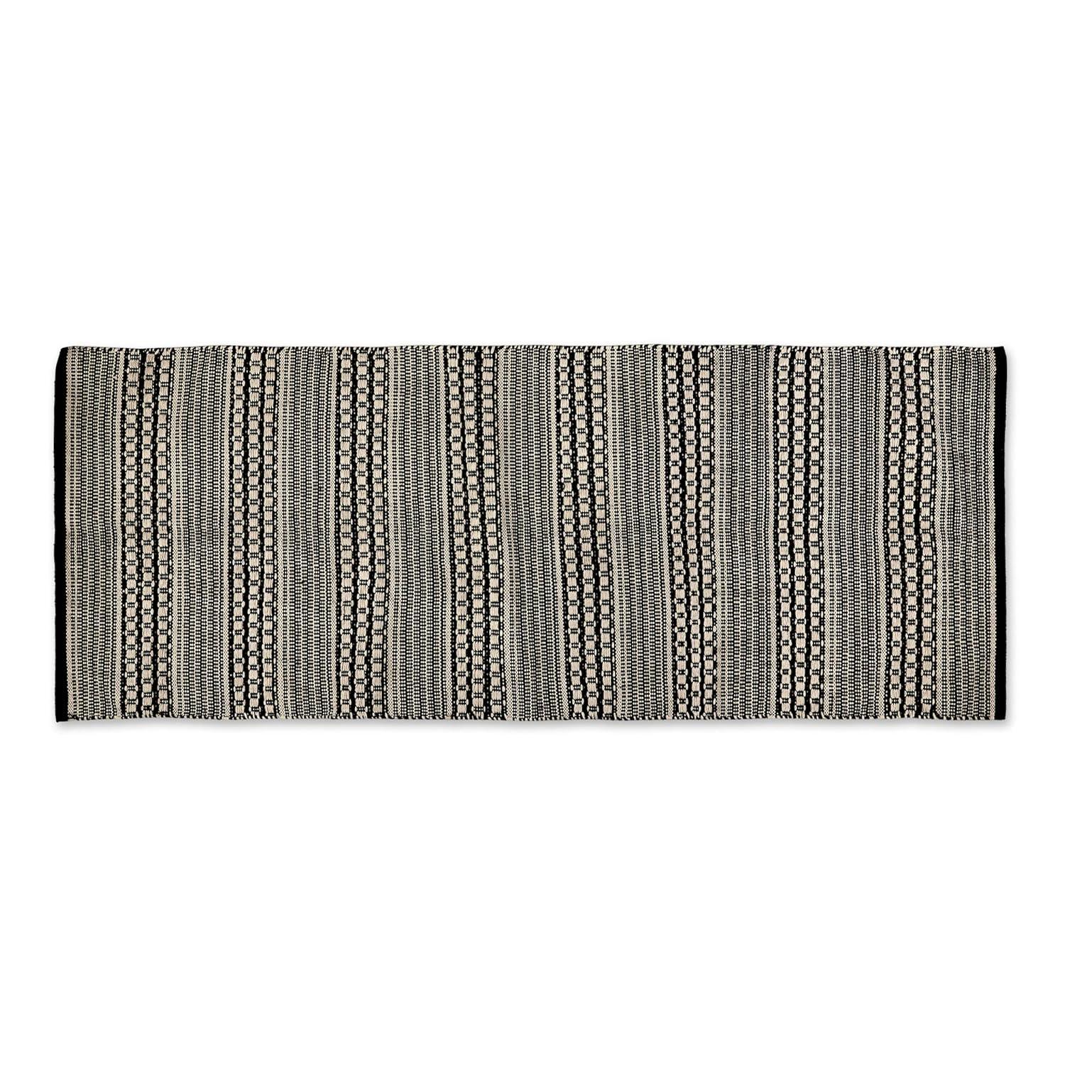 Design Imports Modern Dobby Stripe - Black - 2 Ft 6 In X 6 Ft