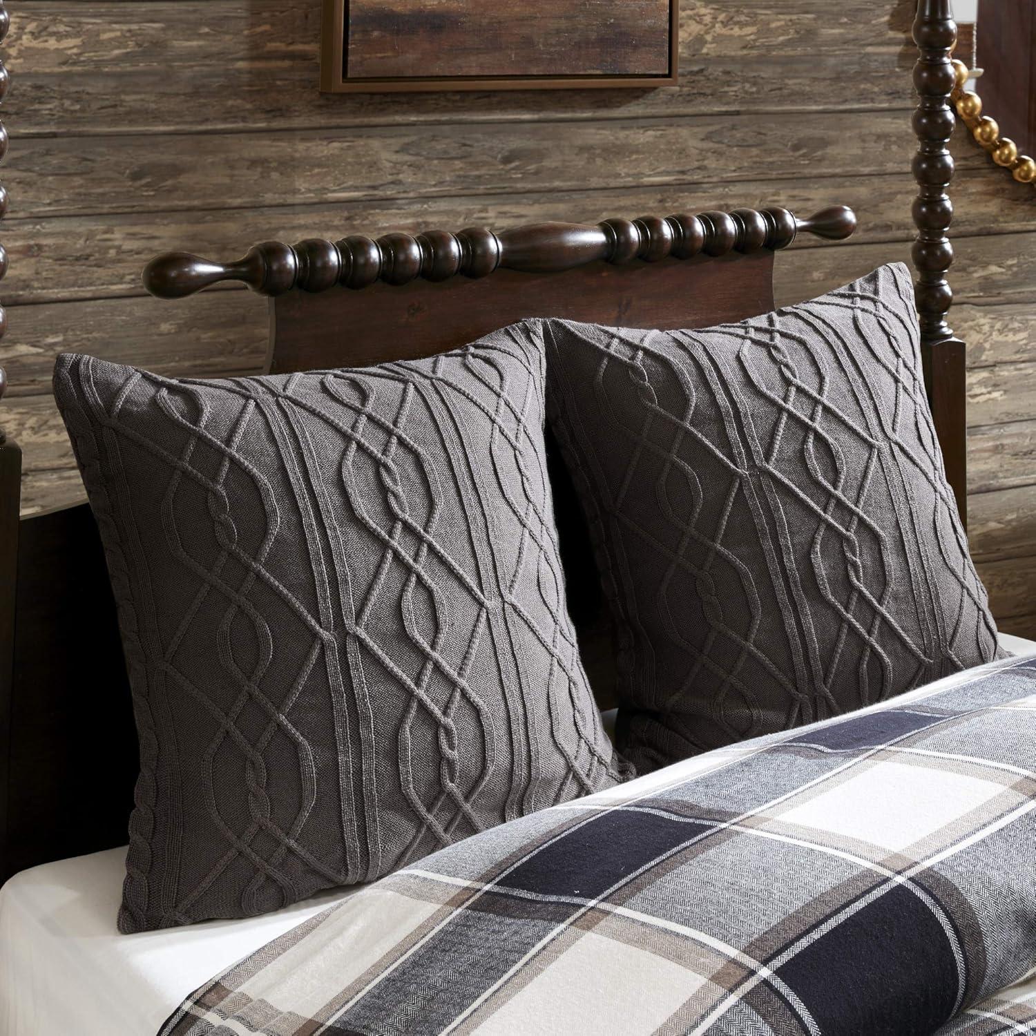 Urban Cabin King-Size Brown Plaid Cotton Comforter Set