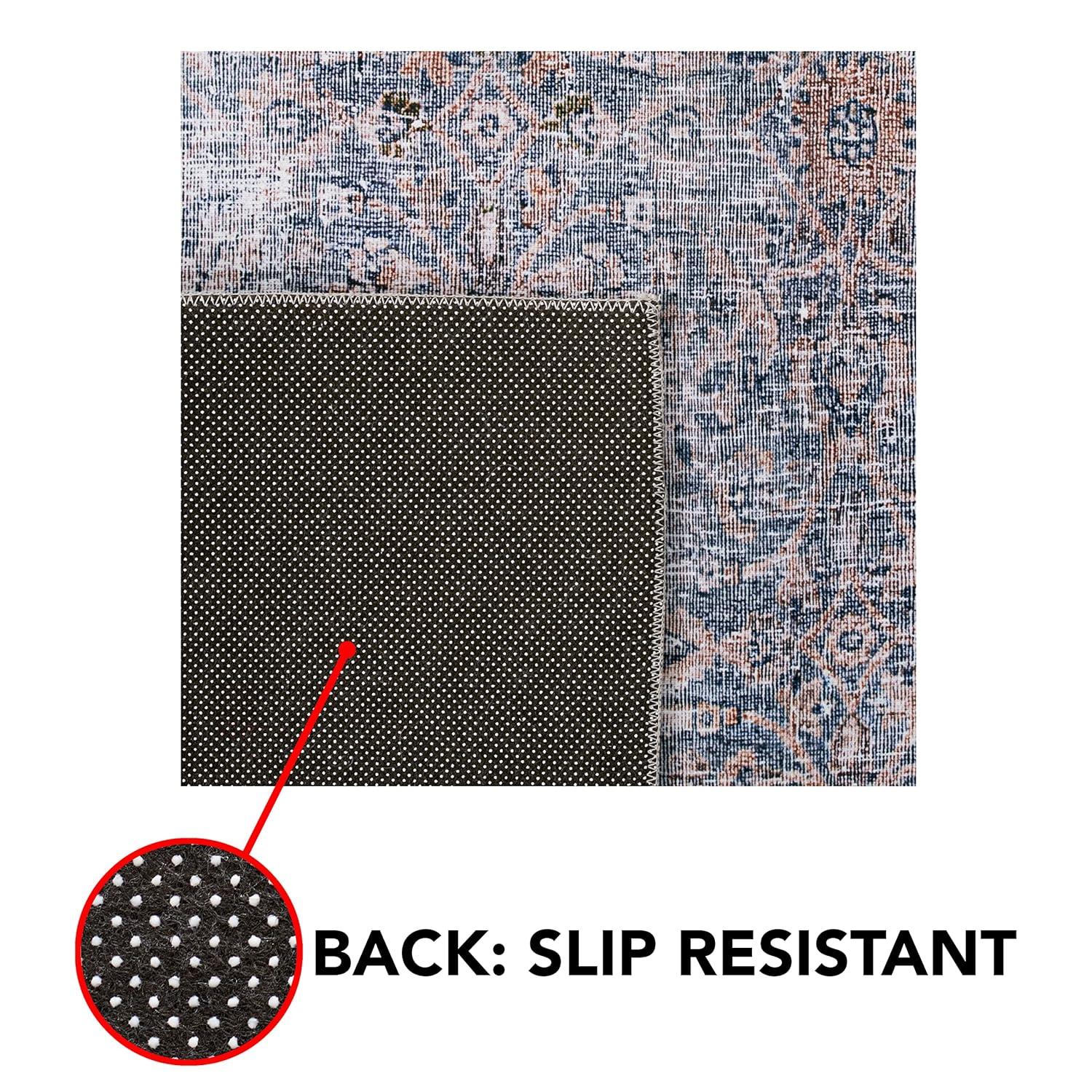 Tucson TSN134 Power Loomed Machine Washable Area Rug - Green Blue/Beige - 3'x5' - Safavieh.