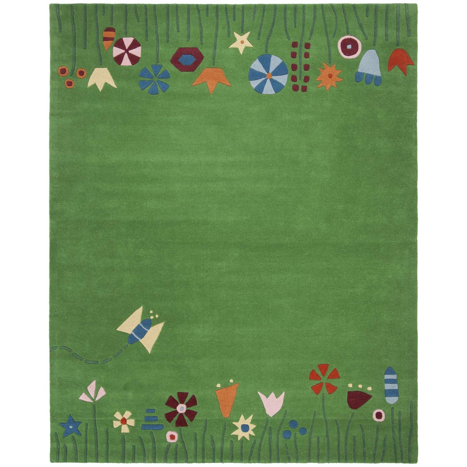 SAFAVIEH Kids Topher Play Grass Area Rug, Green/Multi, 3' x 5'