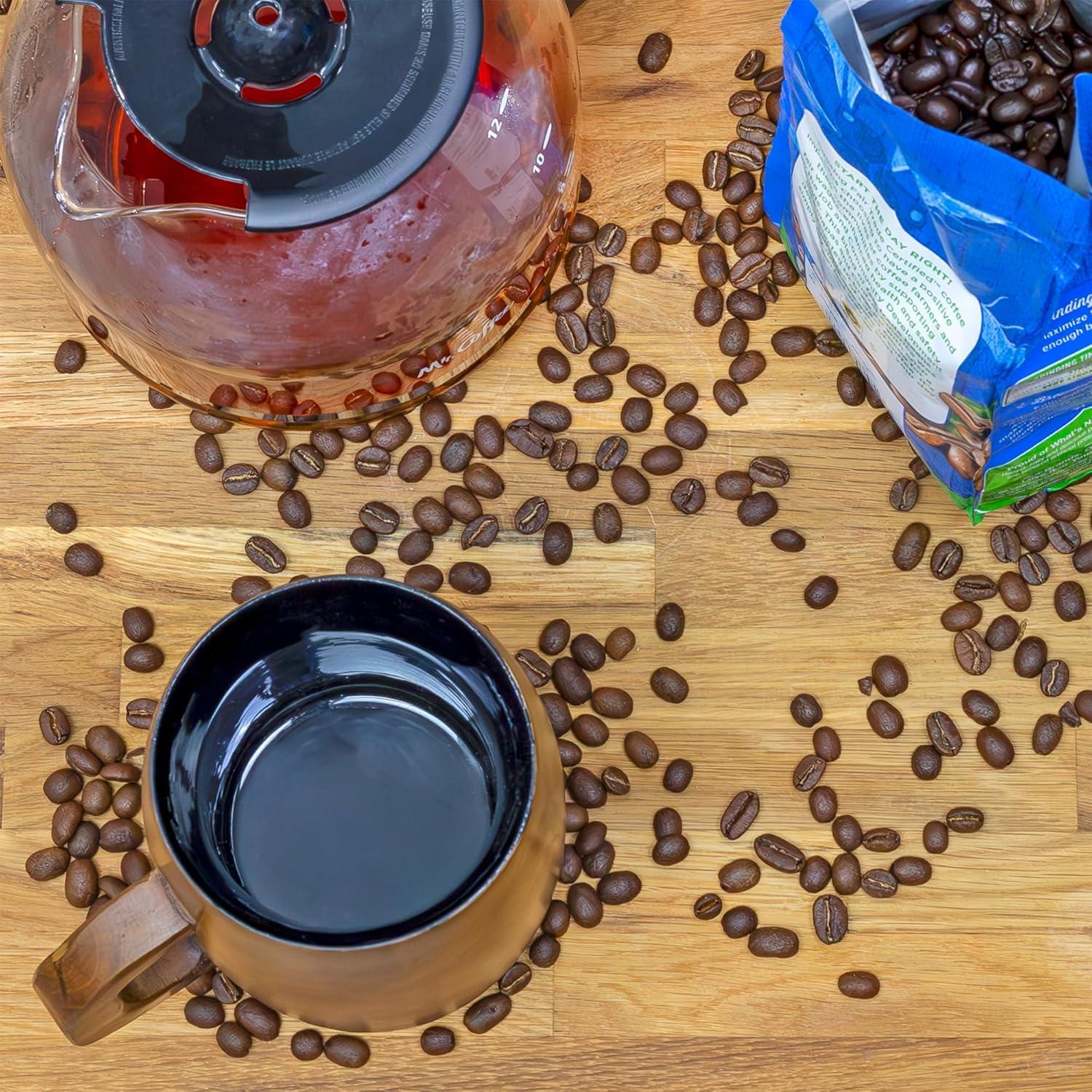 Darware Teak Wood Coffee Mugs, 2pc Set; Wooden Stein Retro 16 Fluid Ounce Cups