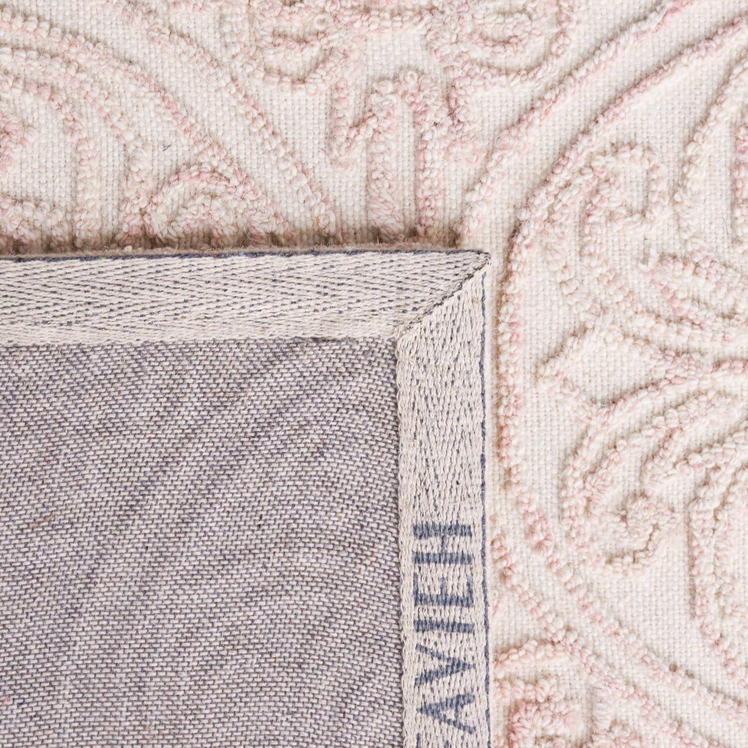 Martha Stewart Trace - MSR3511 - Indoor Hand Tufted Area Rugs - Ivory/Pink - 6'x9'