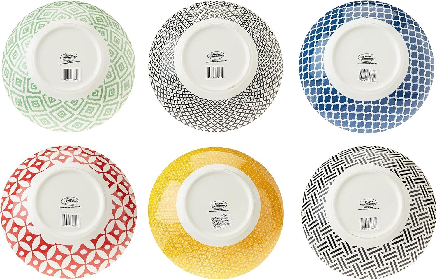 Certified International Soho Set Of 6 Dinner Bowls