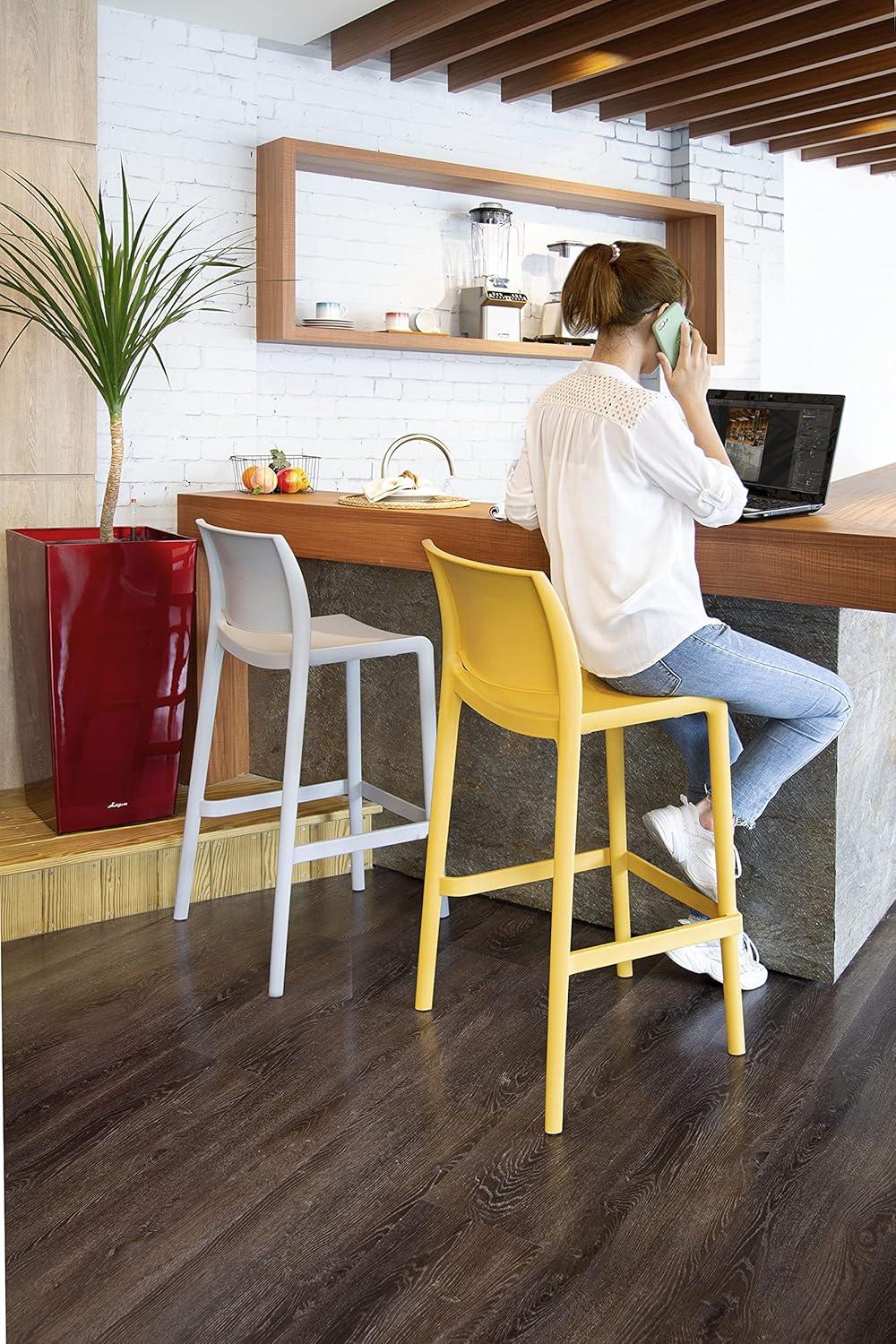 2pc Sensilla Stackable Counter Stools - Gray - Lagoon