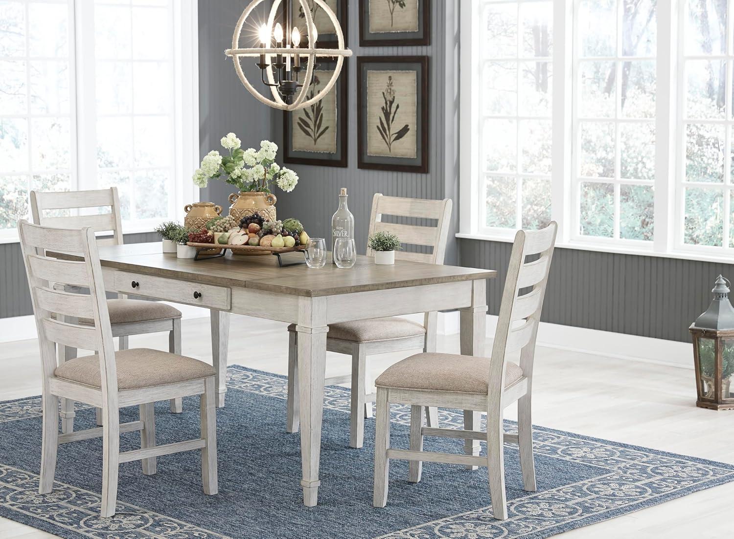 Signature Design by Ashley Casual Skempton Dining Table, White/Light Brown