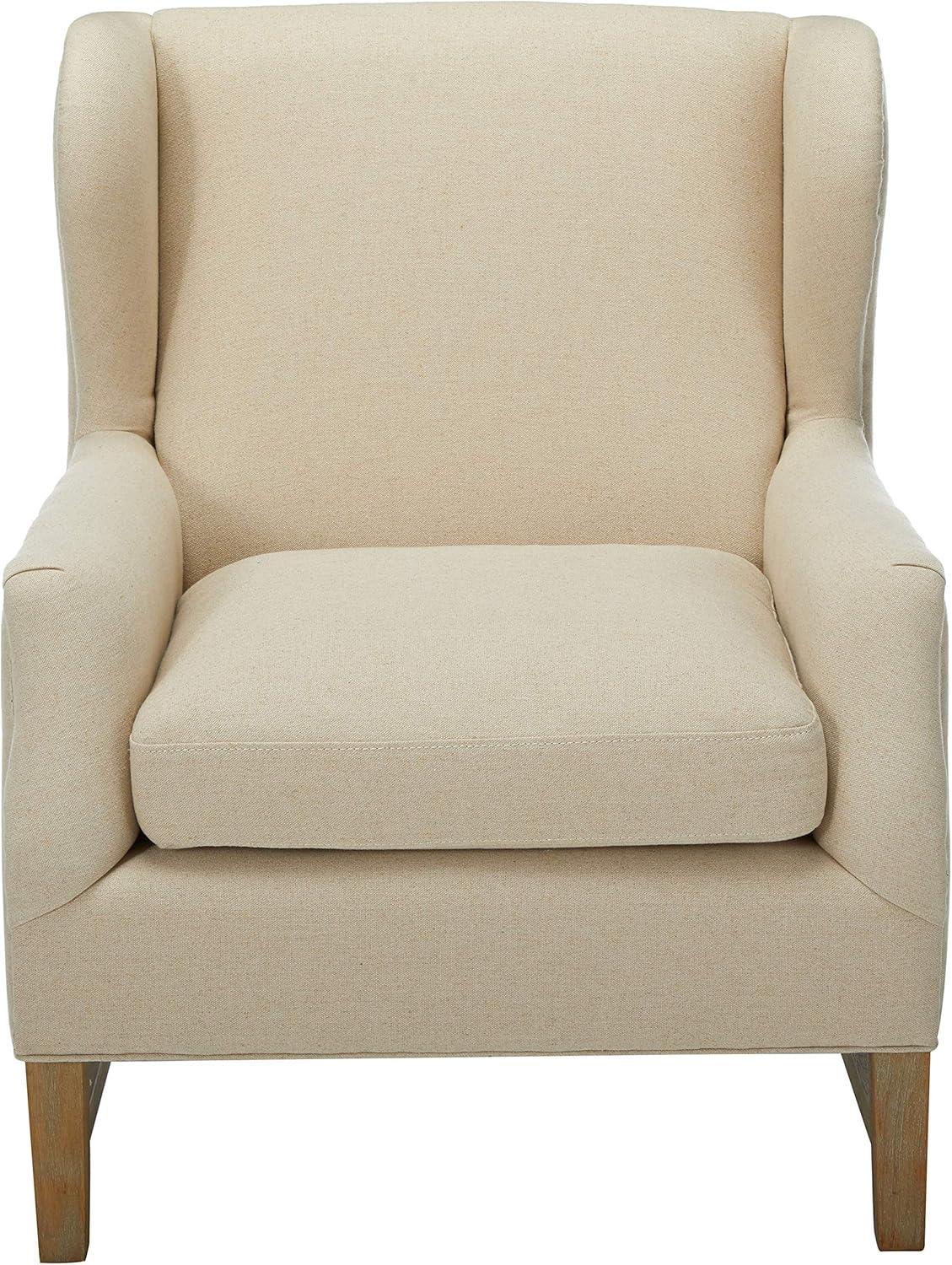 Coaster Transitional Fabric Upholstered Accent Chair in Beige