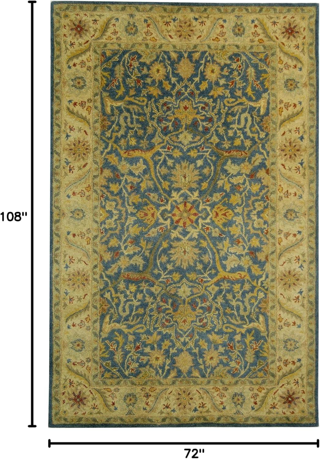 Antiquity AT14 Hand Tufted Indoor Area Rug - Blue - 6'x9' - Safavieh