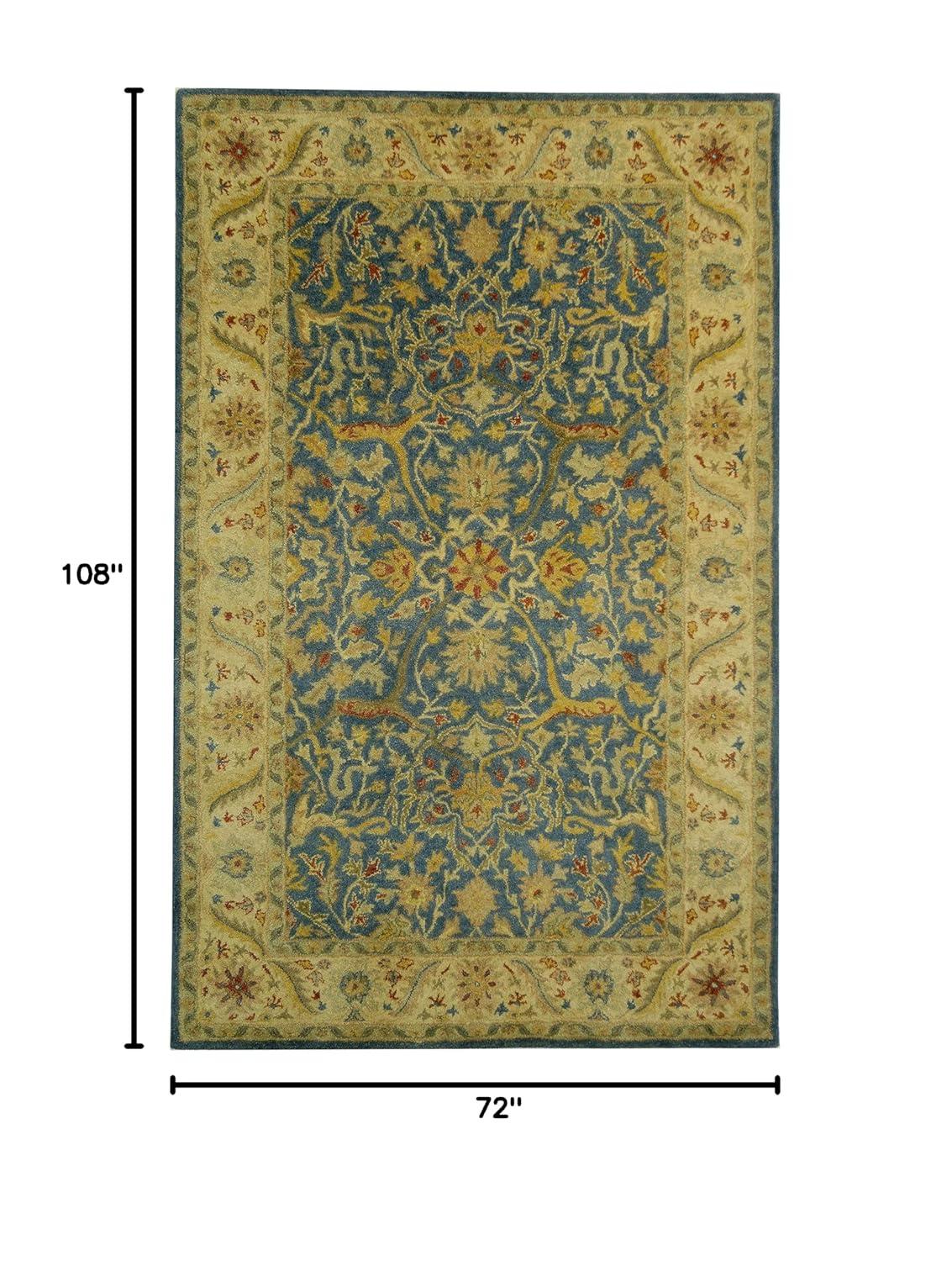 Antiquity AT14 Hand Tufted Indoor Area Rug - Blue - 6'x9' - Safavieh