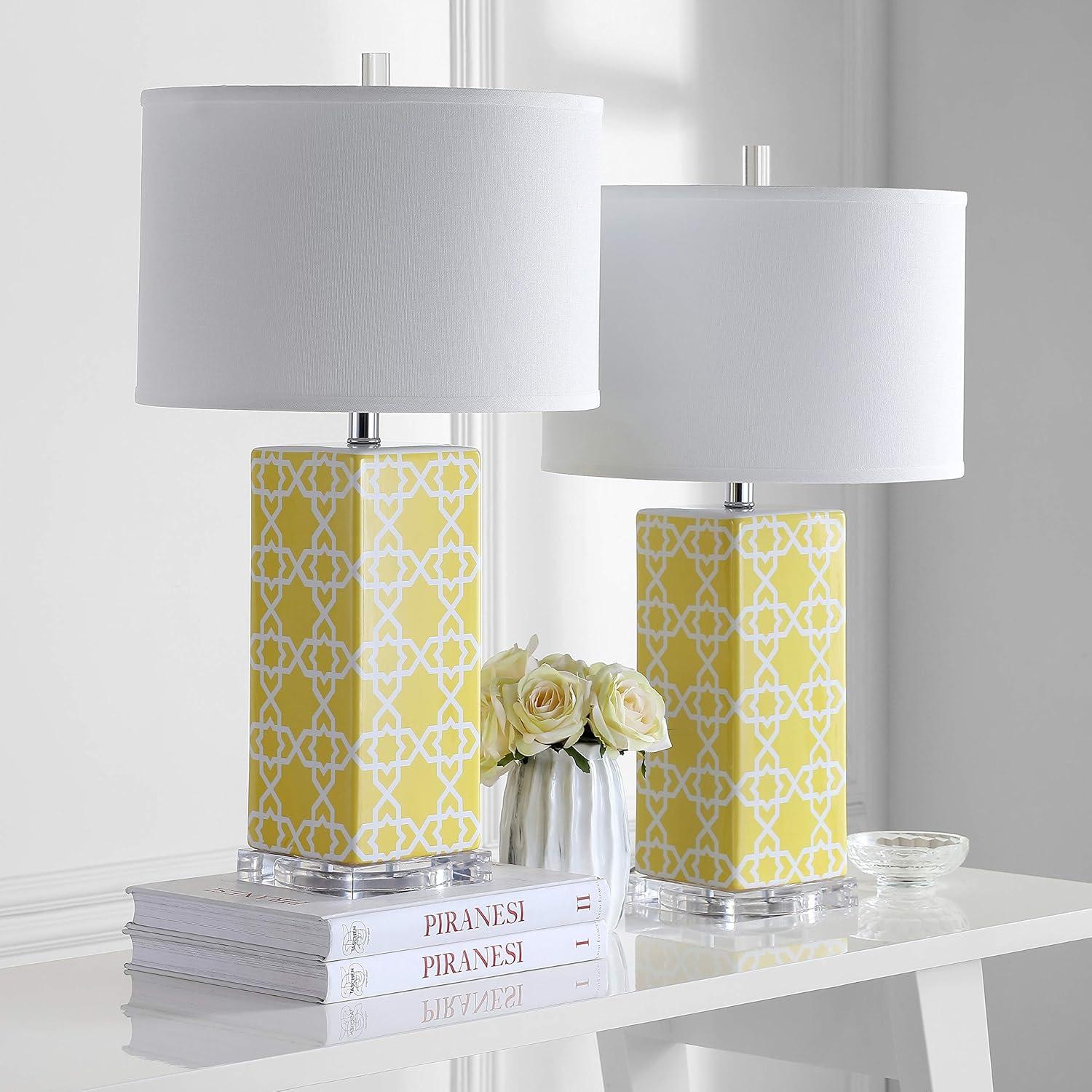 Quatrefoil Table Lamp (Set of 2) - Navy - Safavieh.