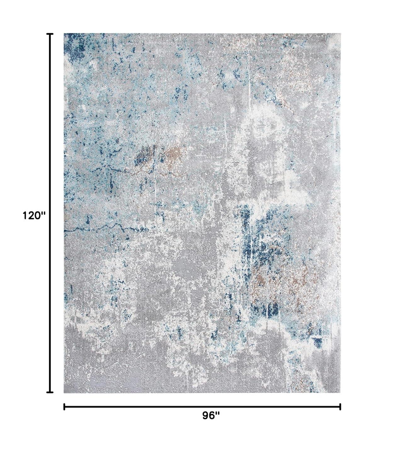 Aston ASN708 Power Loomed Indoor Area Rug - Grey/Blue - 8'x10' - Safavieh