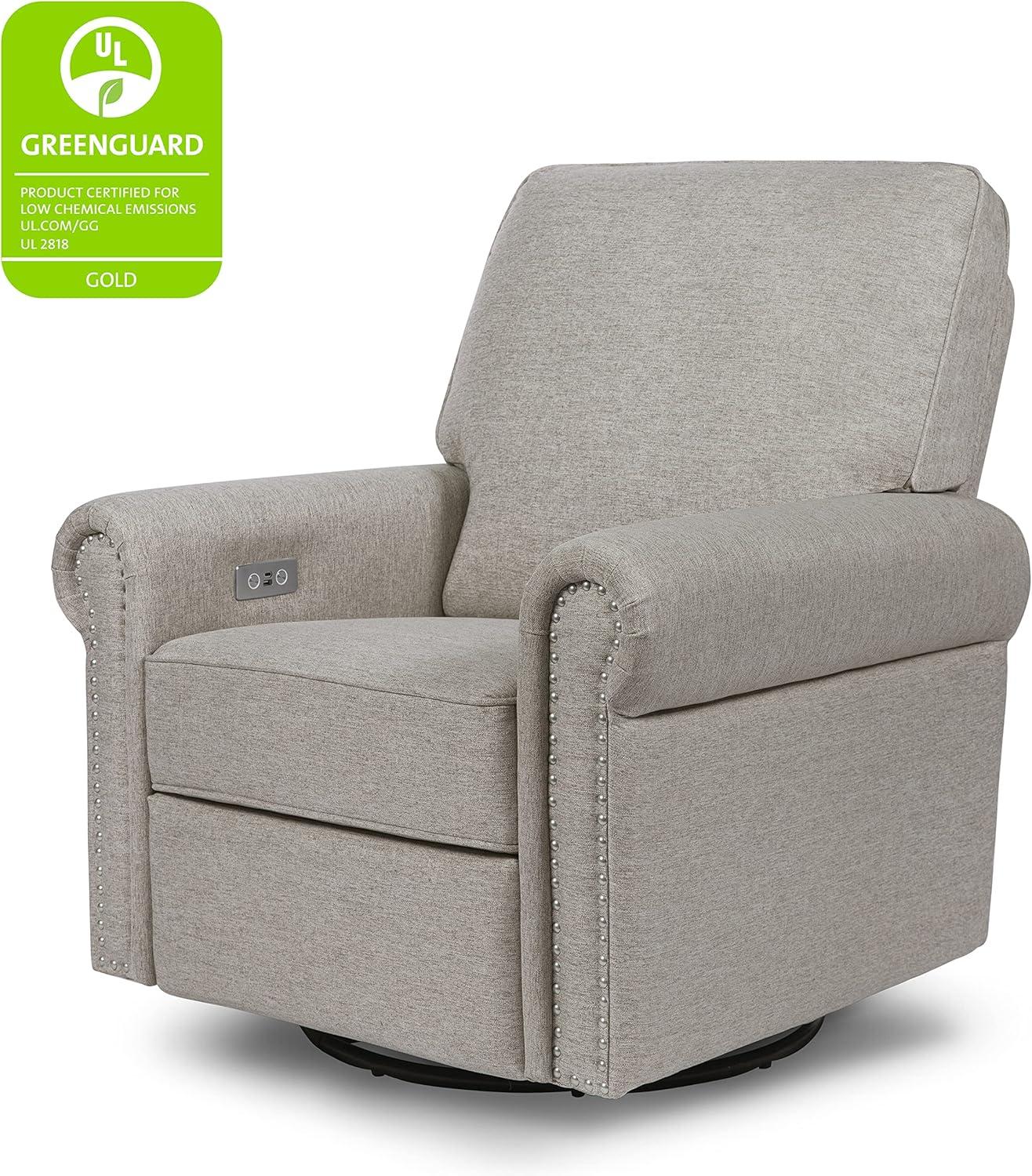 Namesake Linden Electronic Recliner and Swivel Glider in Eco-Performance Fabric with USB port & Reviews | Birch Lane