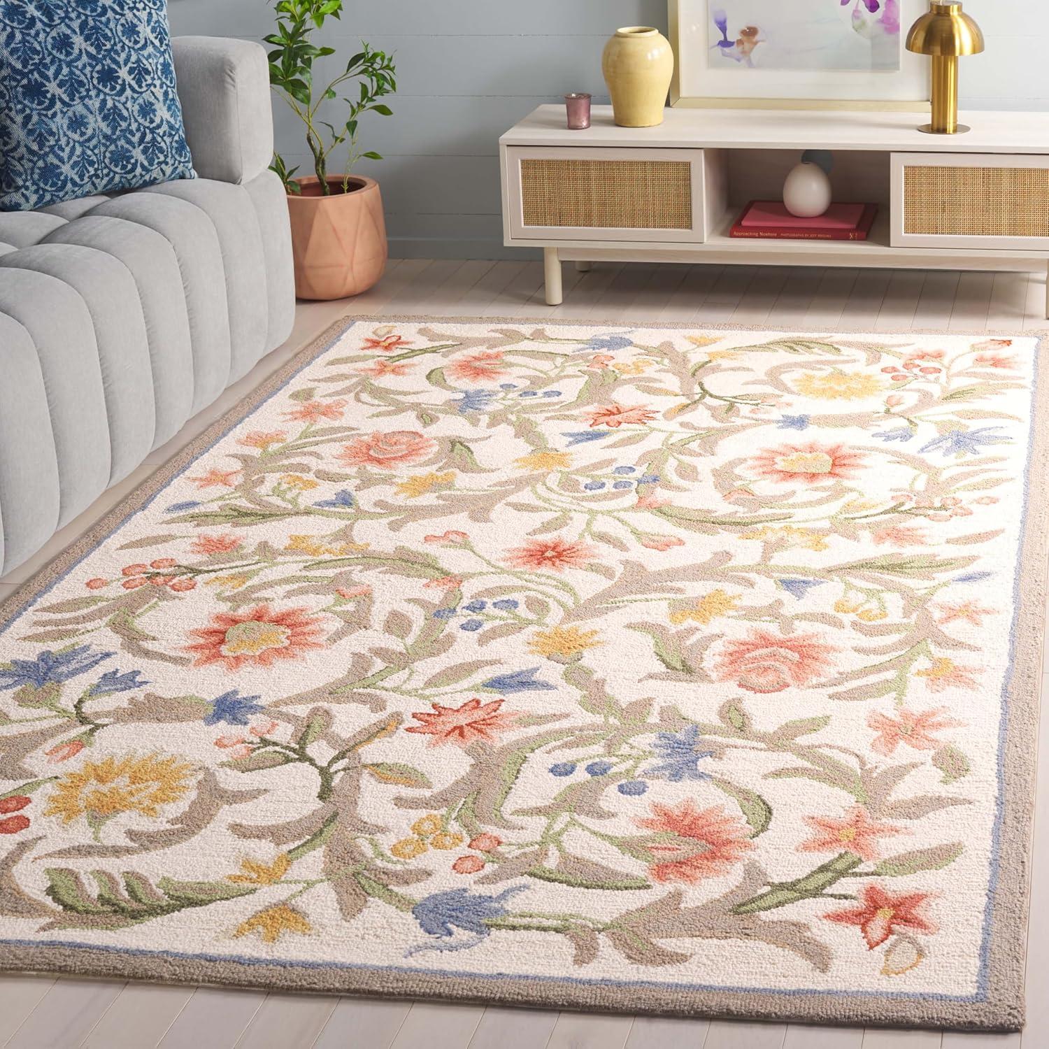 Chelsea HK248 Handmade Area Rug - 5'3"x8'3" - Ivory - Safavieh