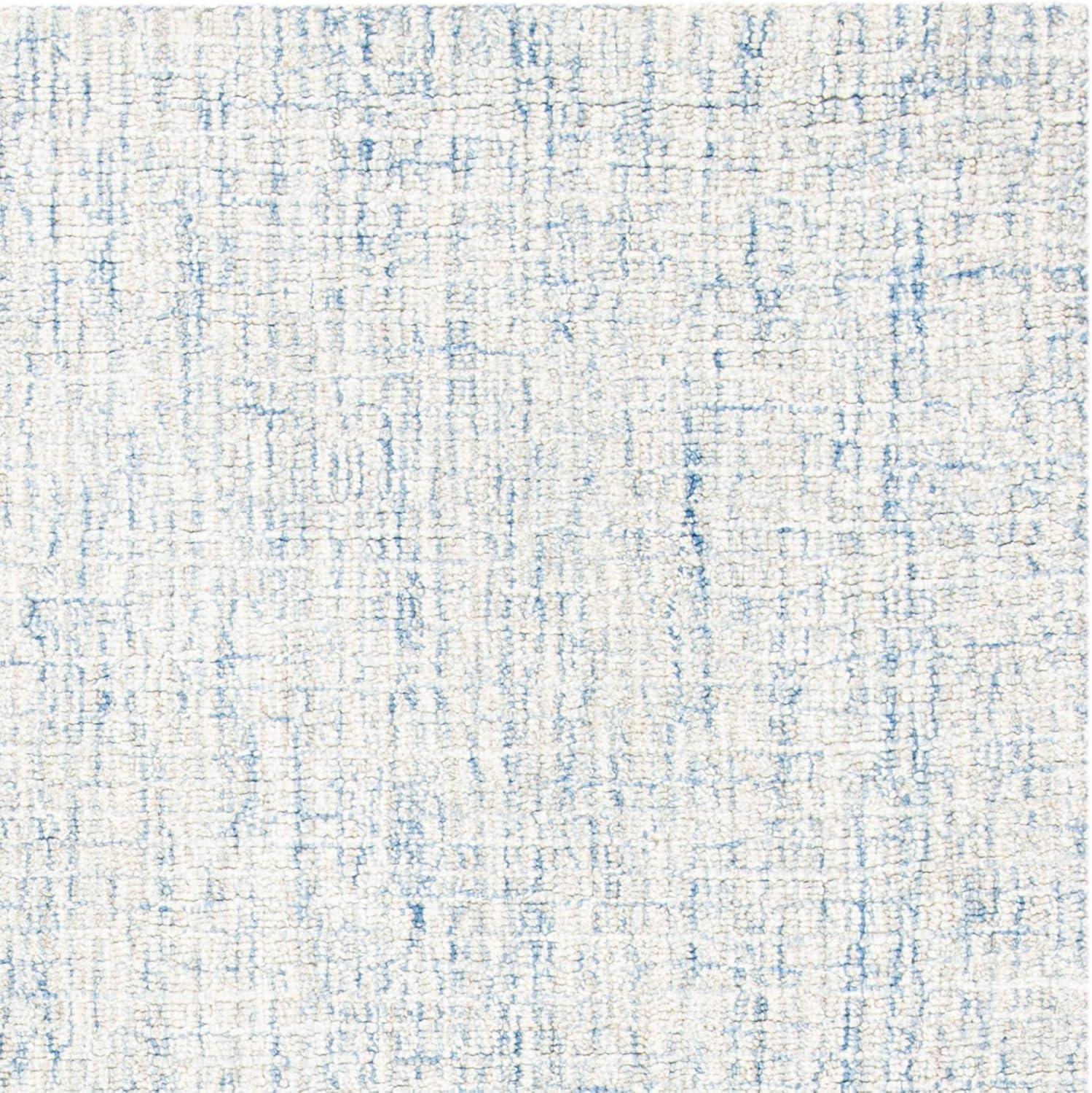 SAFAVIEH Abstract Emely Distressed Wool Area Rug, Ivory/Blue, 4' x 6'