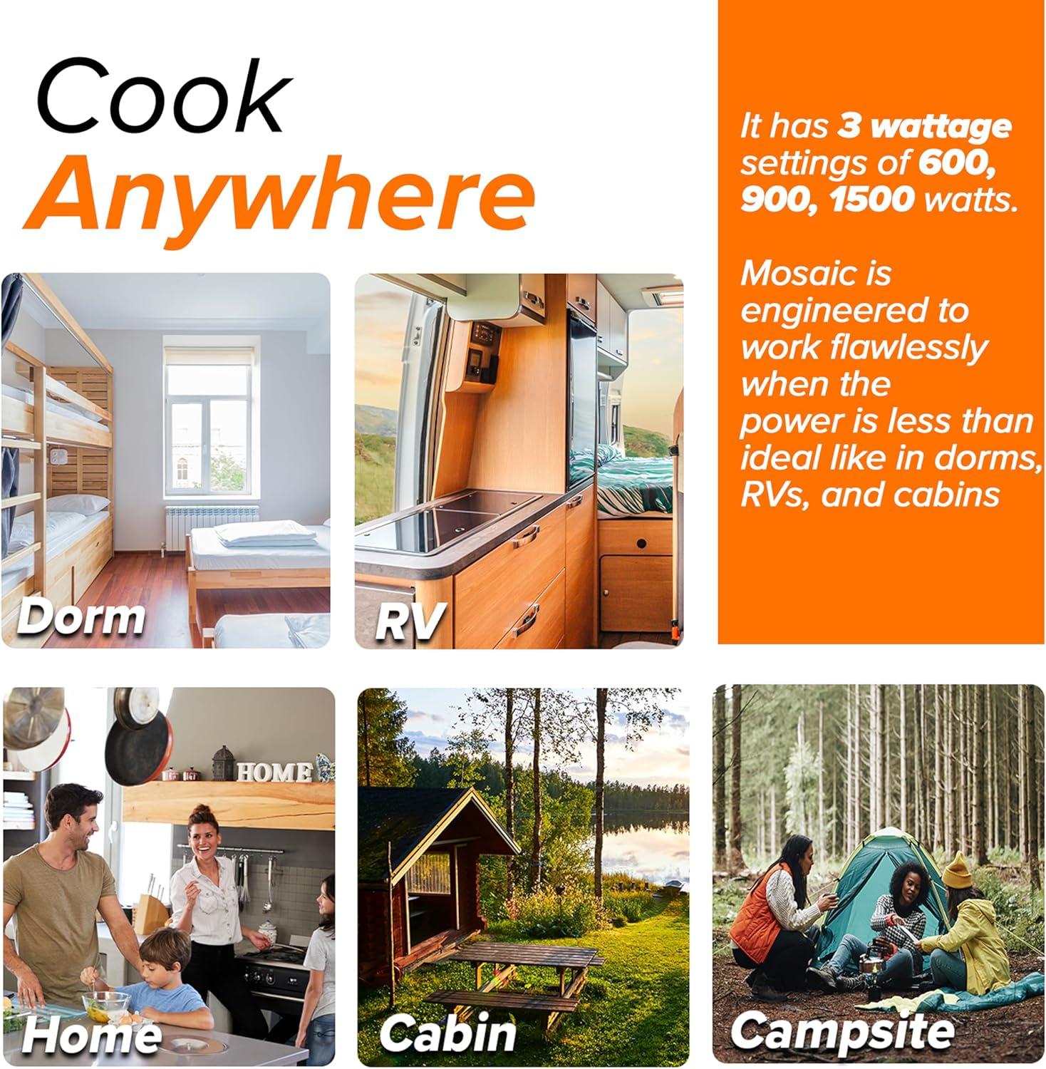 NuWave 14-Inch Black Carbon Steel Induction Wok with Glass Lid