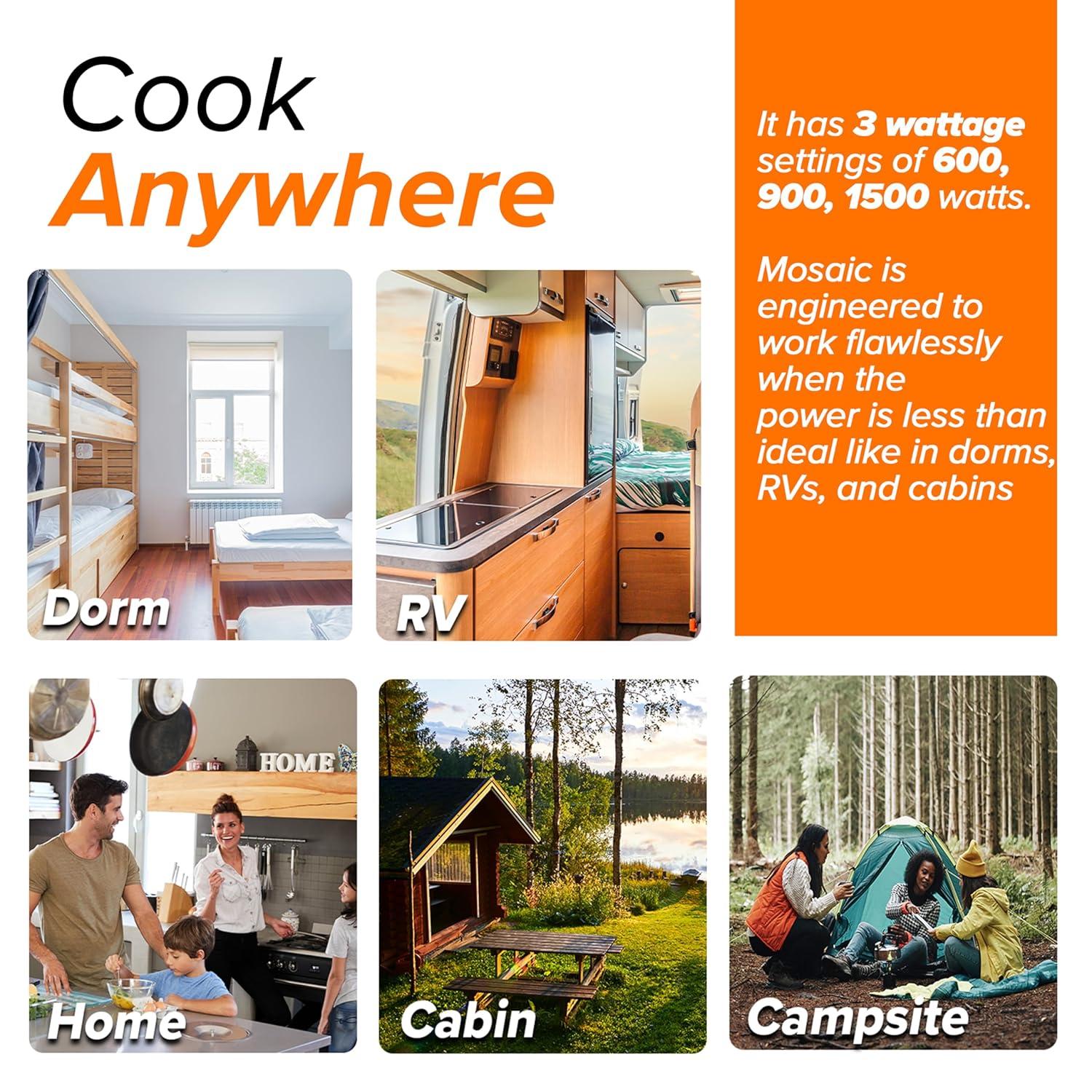 NuWave 14-Inch Black Carbon Steel Induction Wok with Glass Lid