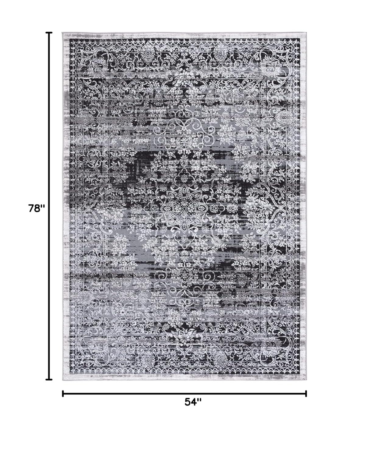 Amelia ALA298 Power Loomed Area Rug - Charcoal/Gray - 4'5"x6'5" - Safavieh.