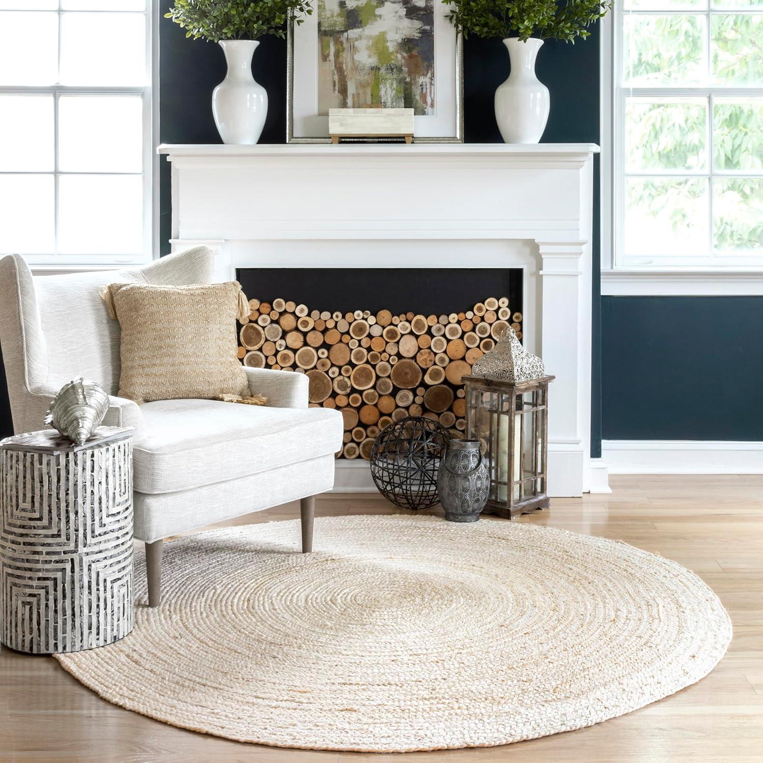 nuLOOM Rigo Hand Woven Farmhouse Jute Area Rug, 2' 3" x 4', Off-white