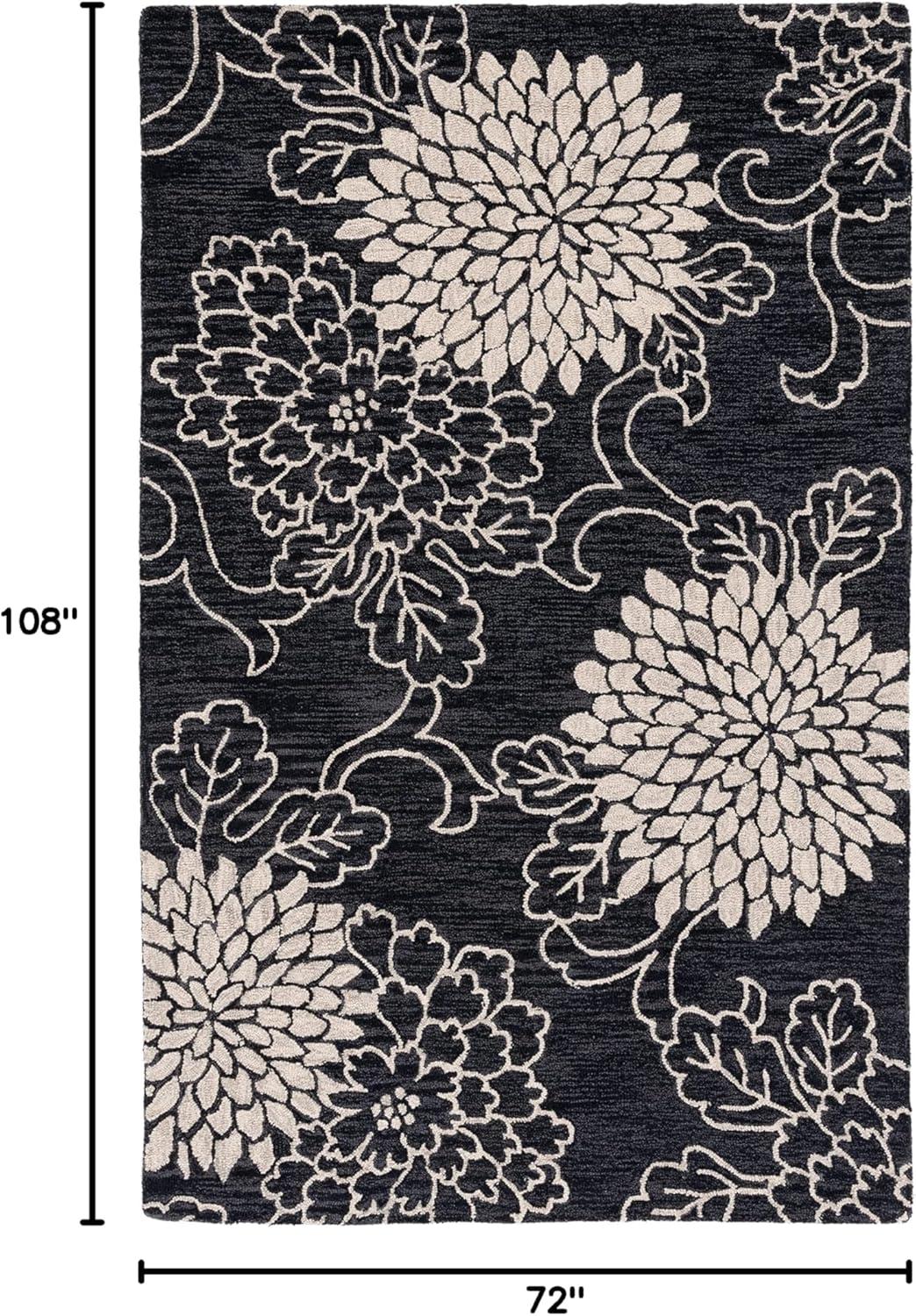 Jardin JAR602 Hand Tufted Area Rug - Navy/Ivory - 6'x9' - Safavieh.