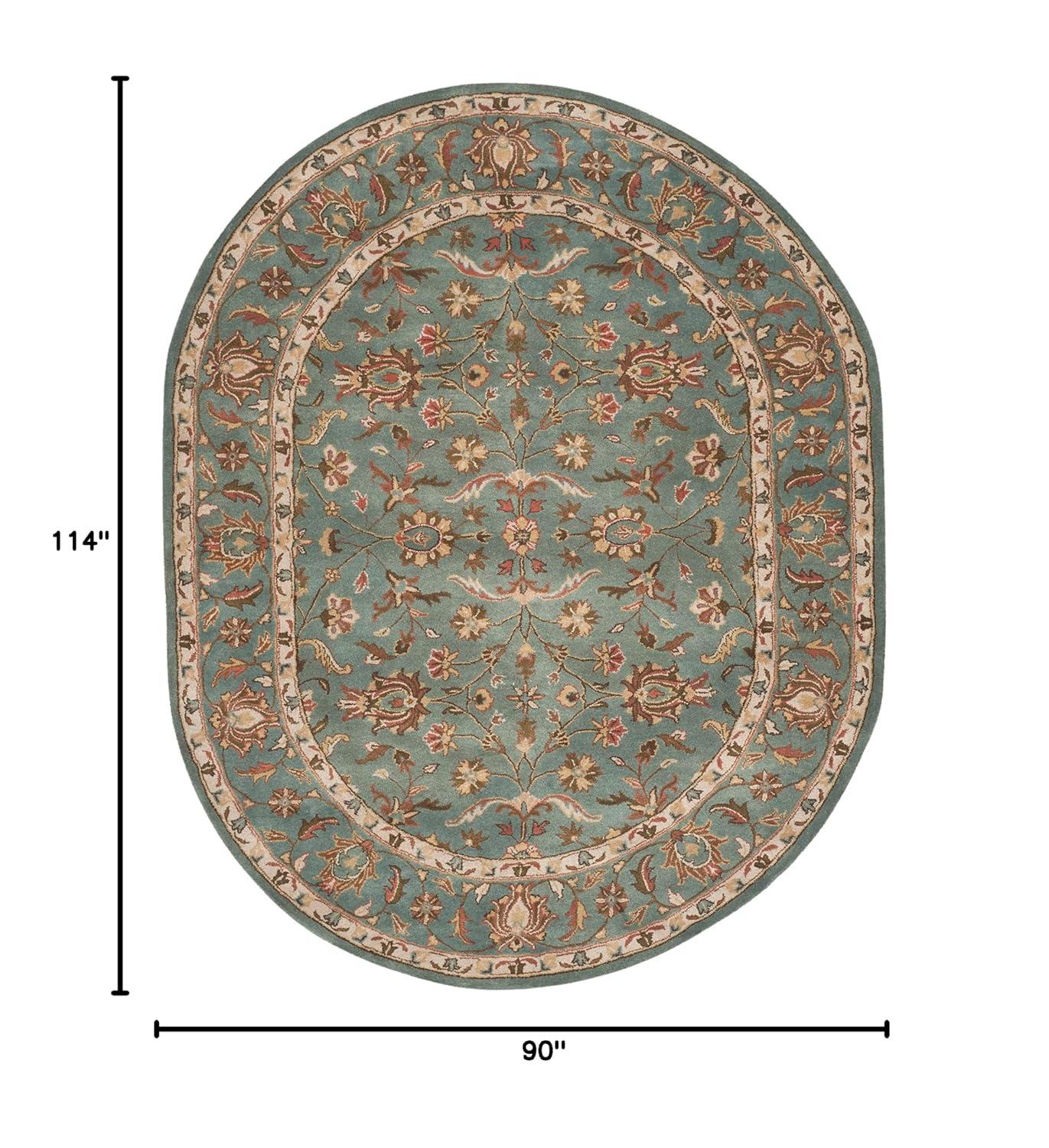 Heritage HG969 Hand Tufted Area Rug - Blue/Blue - 7'6"x9'6" Oval - Safavieh.