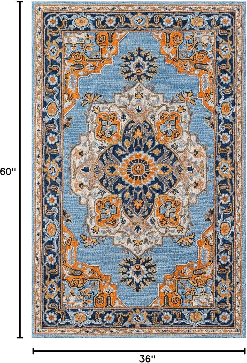 Momeni Traditional Rectangle Area Rug, Blue, 3' X 5'