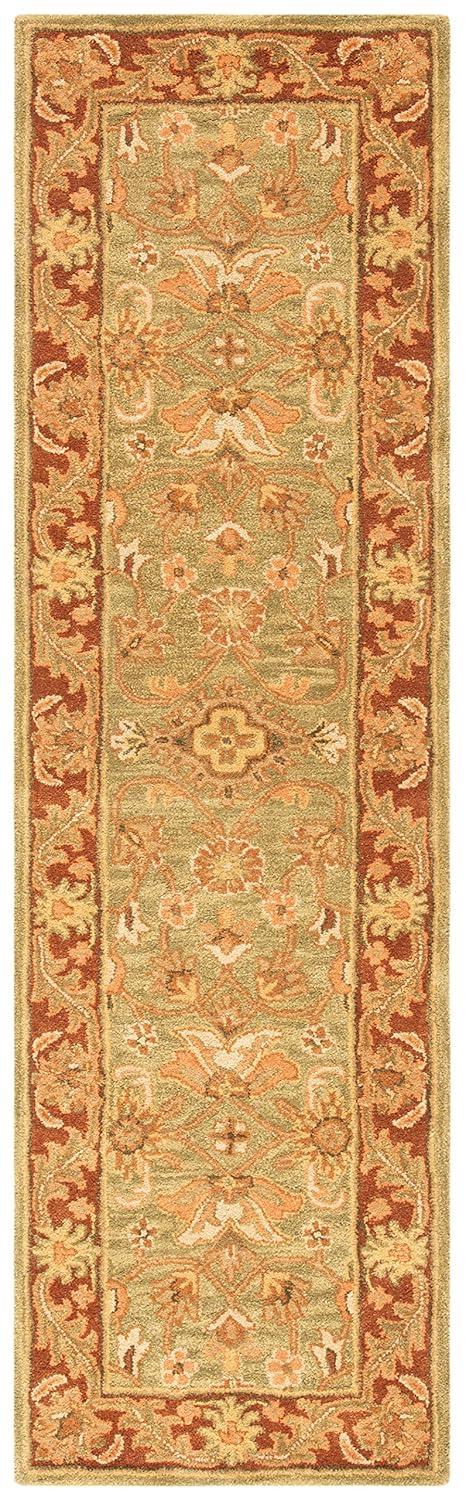 Golden Jaipur GJ250 Hand Tufted Runner Rug - Green/Rust - 2'3"x10' - Safavieh.