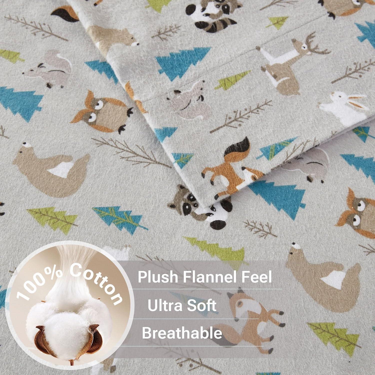 Madison Park Cozy Flannel 100% Cotton Sheet Set
