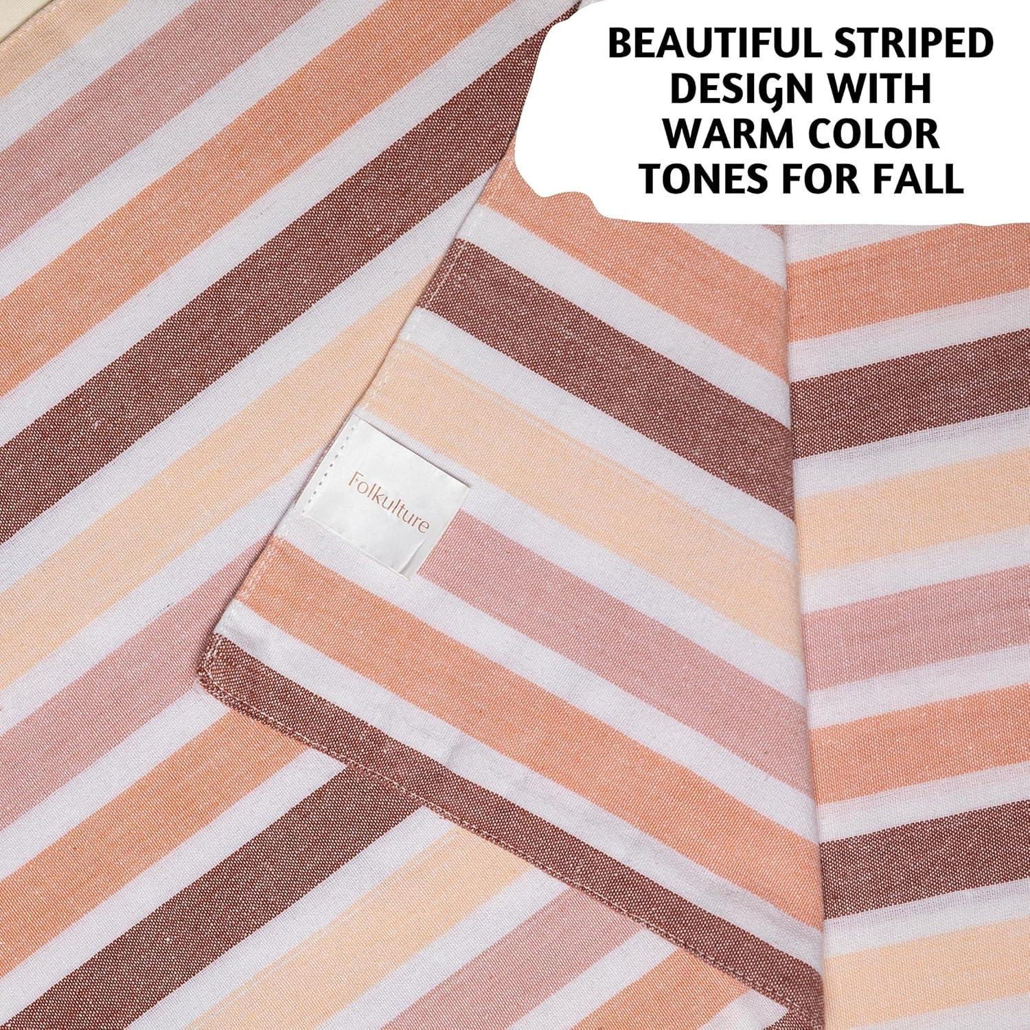 Folkulture Woven Placemats Set of 6, 100% Cotton Table Placemats Heat Resistant, Washable for Boho or Farmhouse Decor 14" x 19" (Christmas Story)