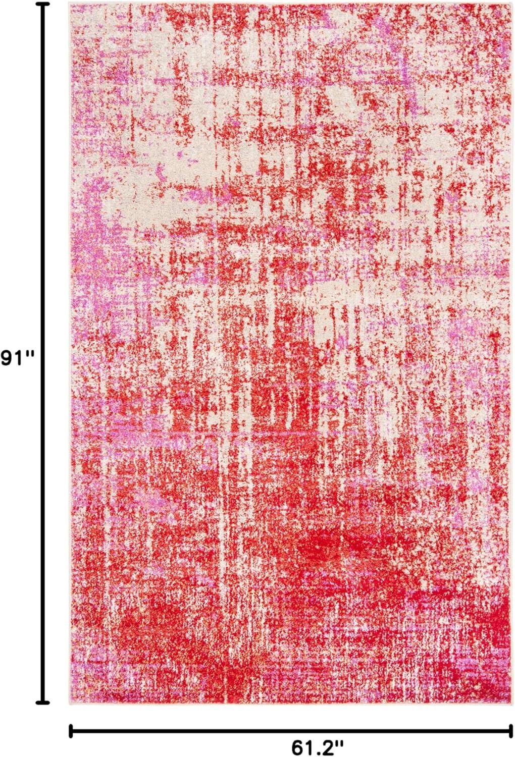 Adirondack ADR207 Machine Made Indoor Area Rug - Red/Gold - 5'-1"x7'-6" - Safavieh