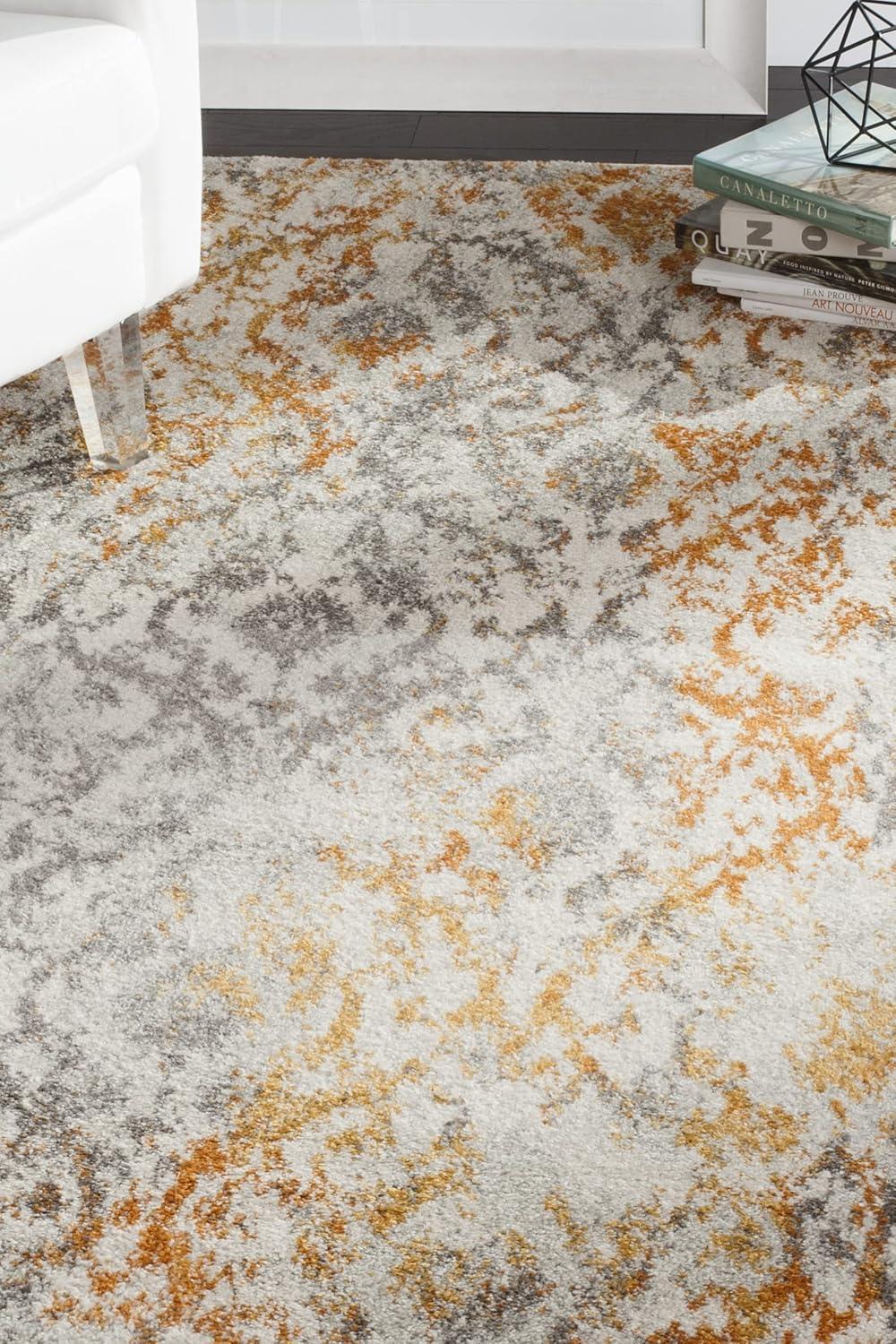 Madison MAD608 Power Loomed Accent Rug - Cream/Orange - 2'3"x4' - Safavieh.