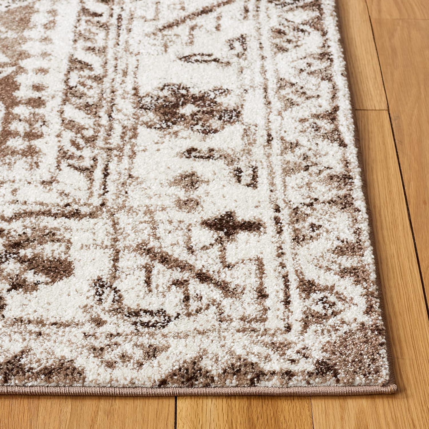Vintage Hamadan VTH211 Power Loomed Area Rug - Brown/Ivory - 8'x10' - Safavieh.