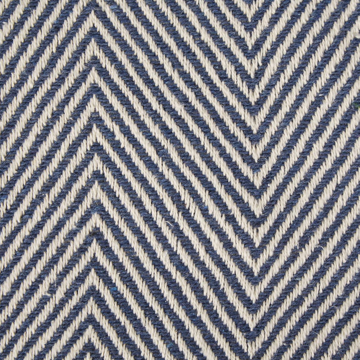 French Blue Urban Chevron Throw