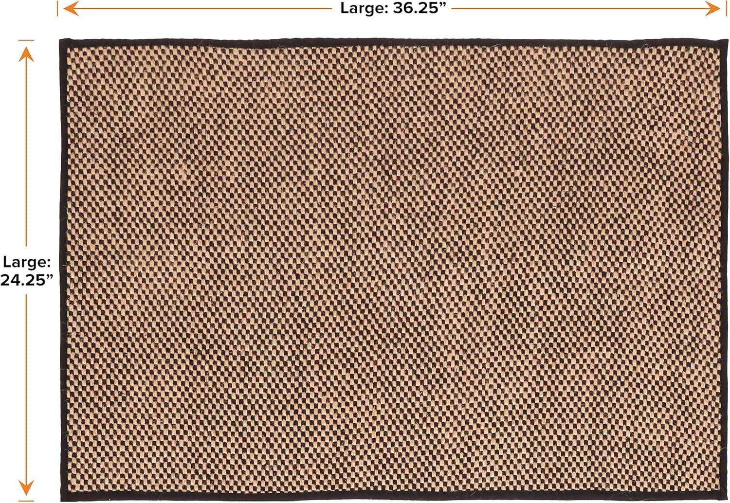 Neater Pets Checkered Jute Cat Litter Trapping Mat, 24" x 36"