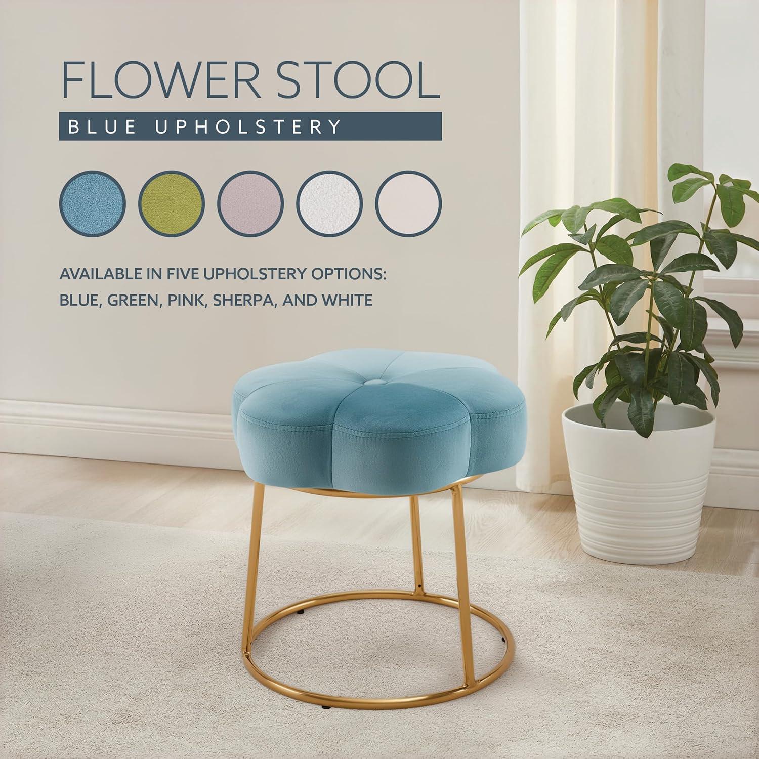 Ciara Flower Cushioned Vanity Stool